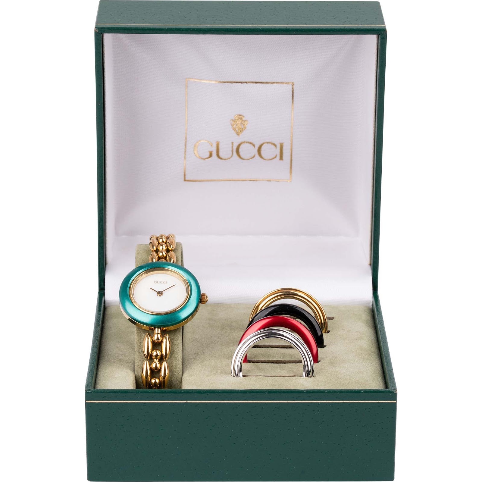 Gucci Gold Tone Change Bezel Bangle 11/12.2 DAmenuhr
