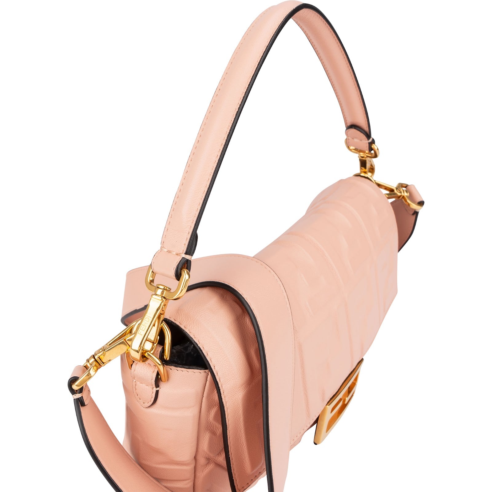 Fendi – Baguette Embossed Monogram FF Crossbody Bag