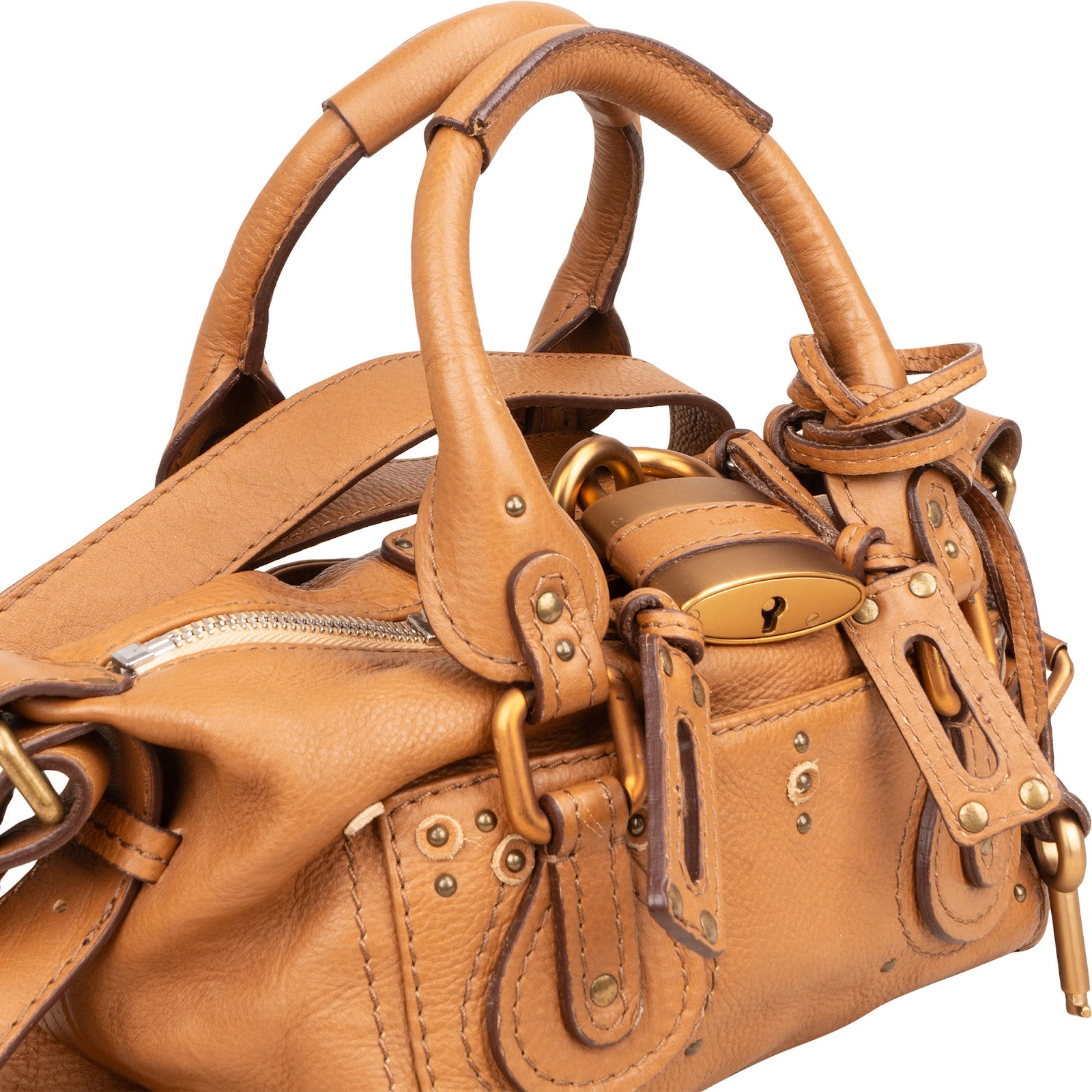 Chloé Grained Leather Small Paddington Shoulder Bag