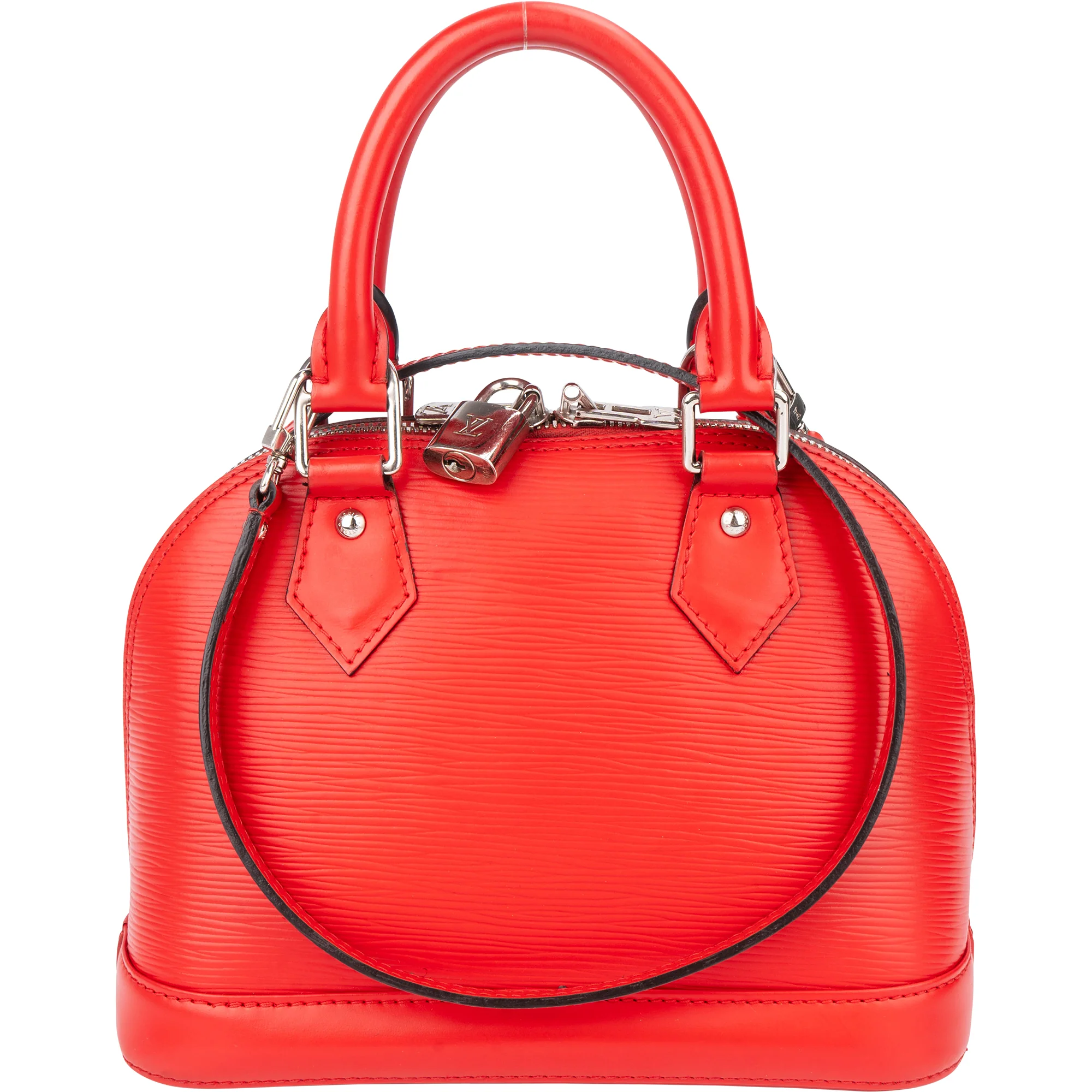 Louis Vuitton Rouge Epi Leather Alma BB Handbag