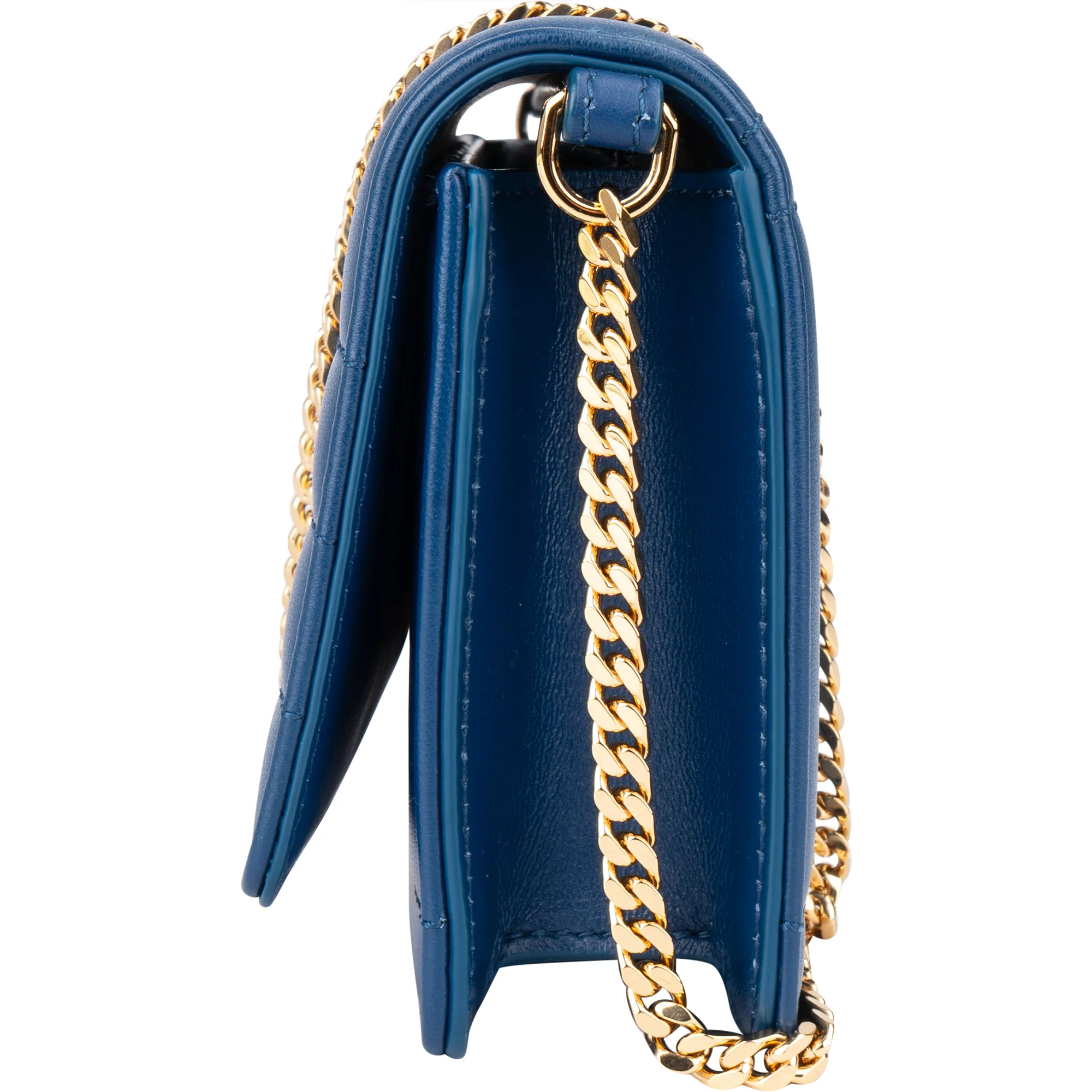 Burberry Blue Quilted Leather Lola Crossbody Bag