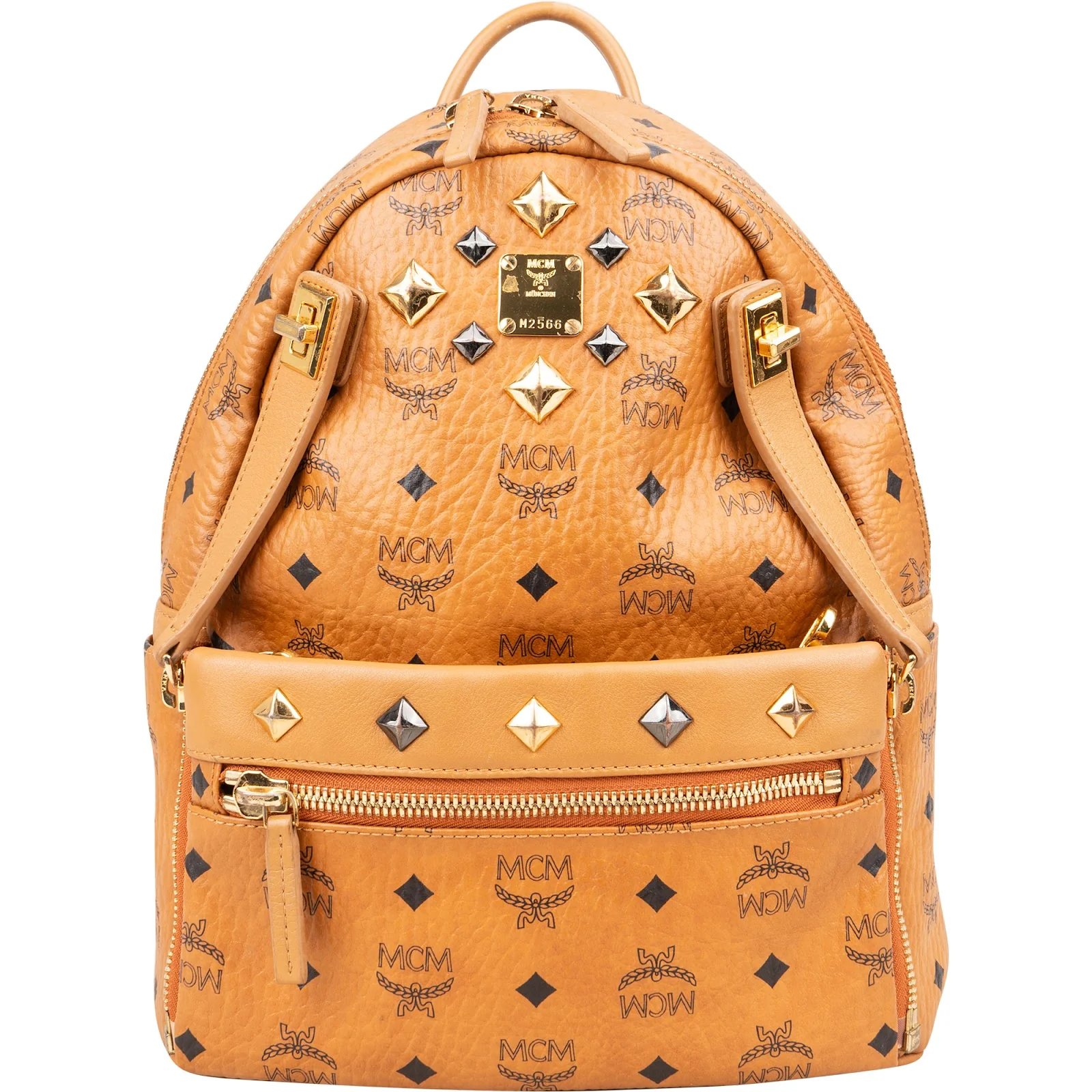 MCM Monogram Visetos Stark Studded 2 in 1 Backpack