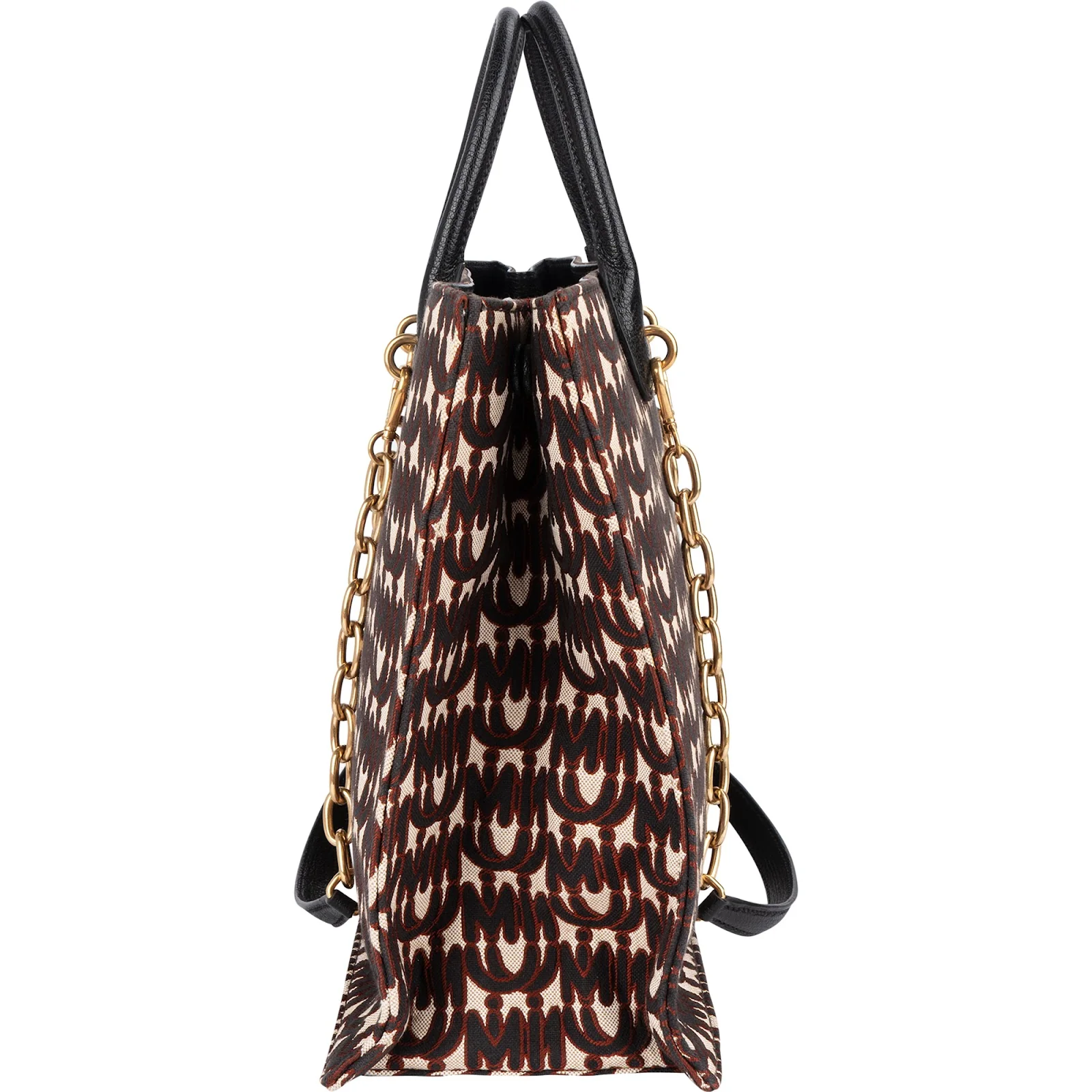 Miu Miu Jacquard Fabric Tote Handbag