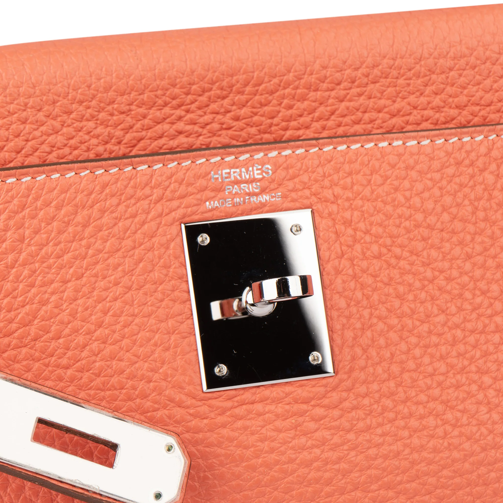 Hermès Crevette Taurillon Clemence Kelly 28 Retourne Handbag