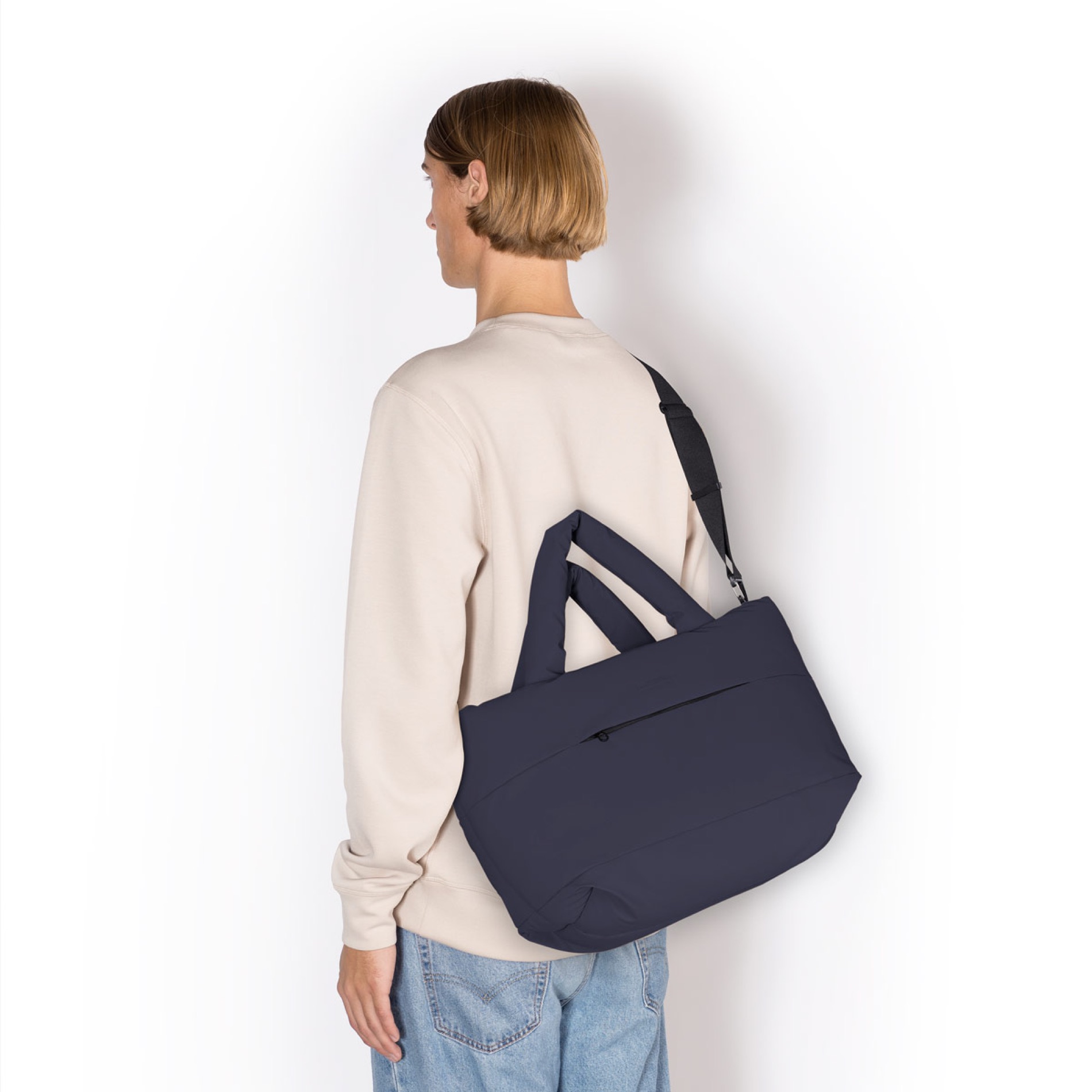 Olivia Puffy Bag Moss - Dark Navy