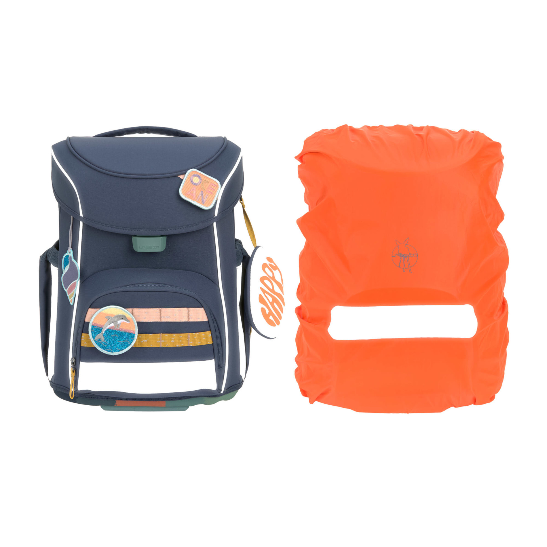 School Set Slim Unique Schulranzenset 6tlg. - navy