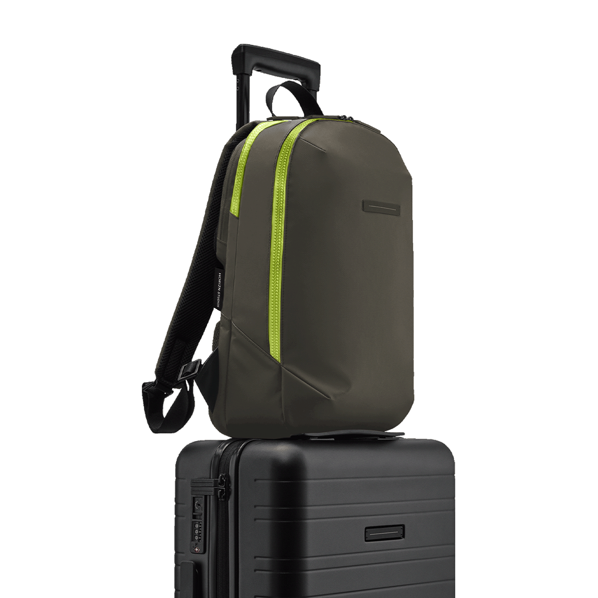 Gion Backpack Pro M - Dark Olive/Neon Green