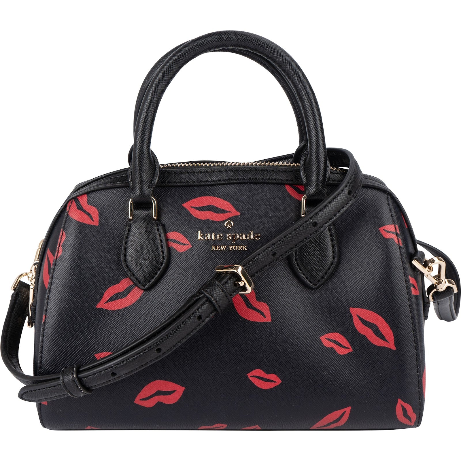 Kate Spade Rowe Mini Satchel Lip Print Handbag