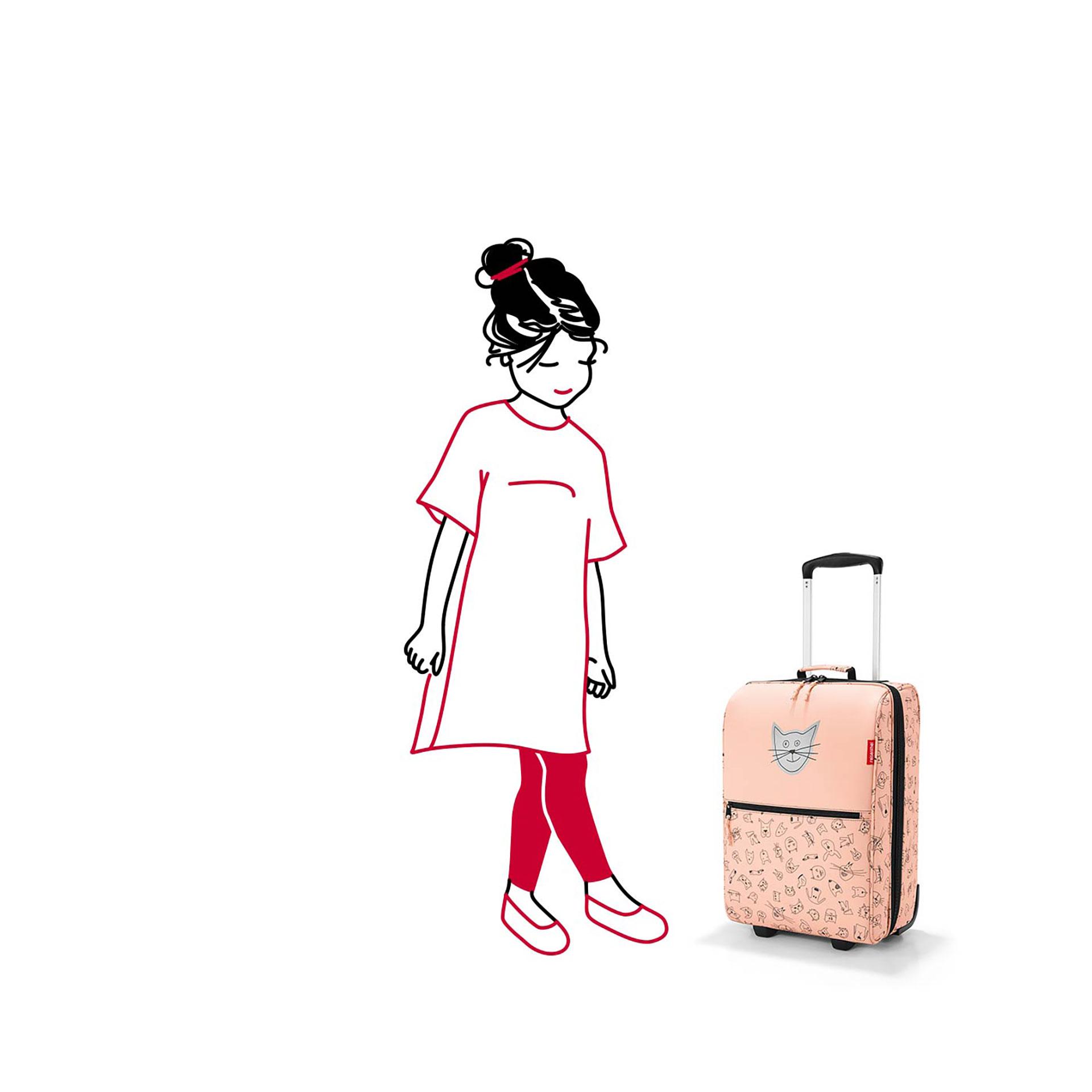 Kindertrolley Trolley XS Kids - Cats and dogs rose