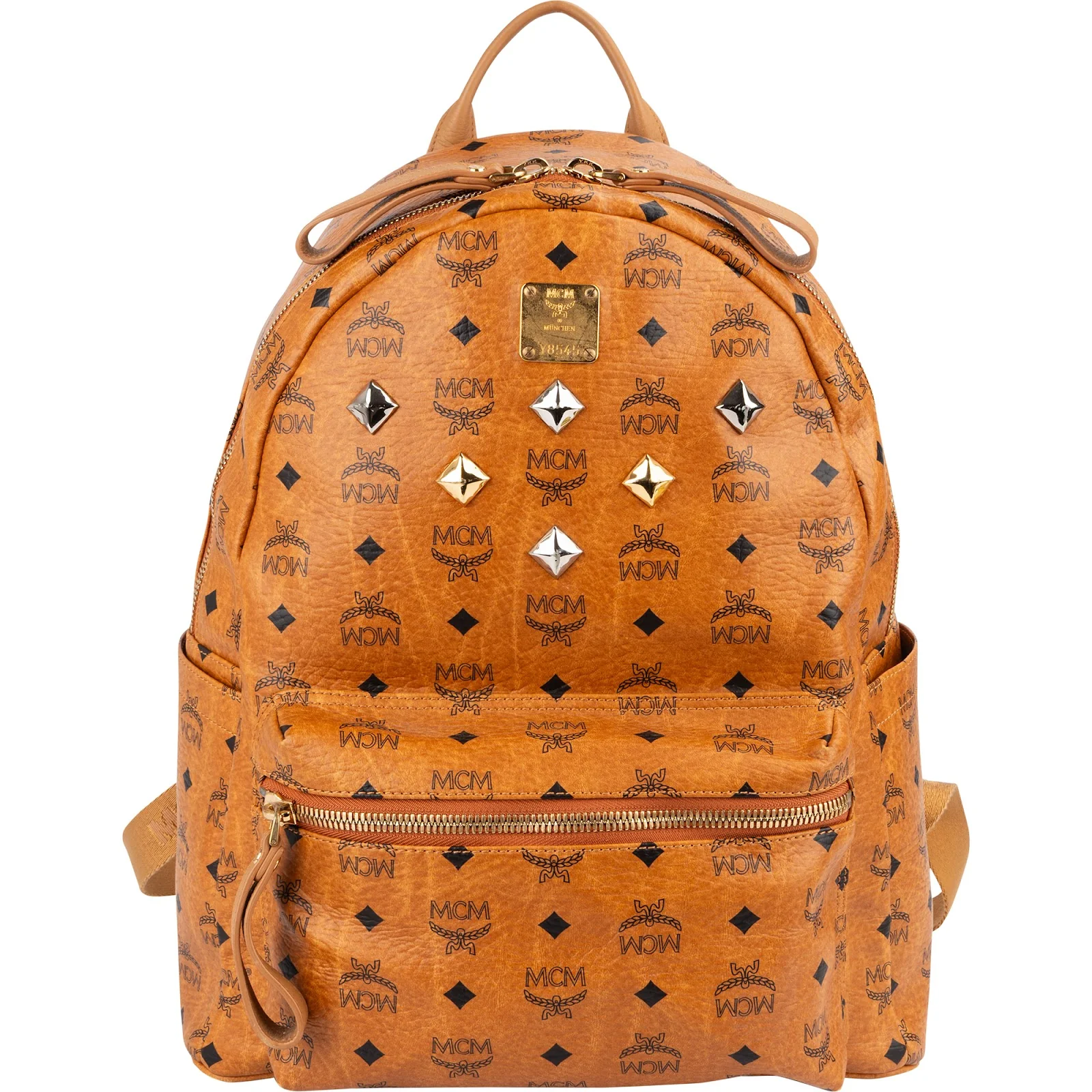 MCM Monogram Visetos Studded Backpack
