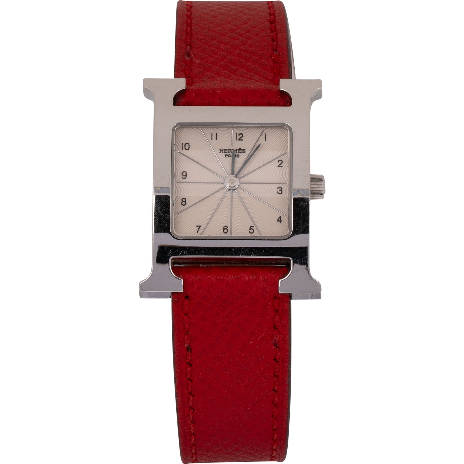 Hermès Silver Tone Heure H Women Watch HH1.210