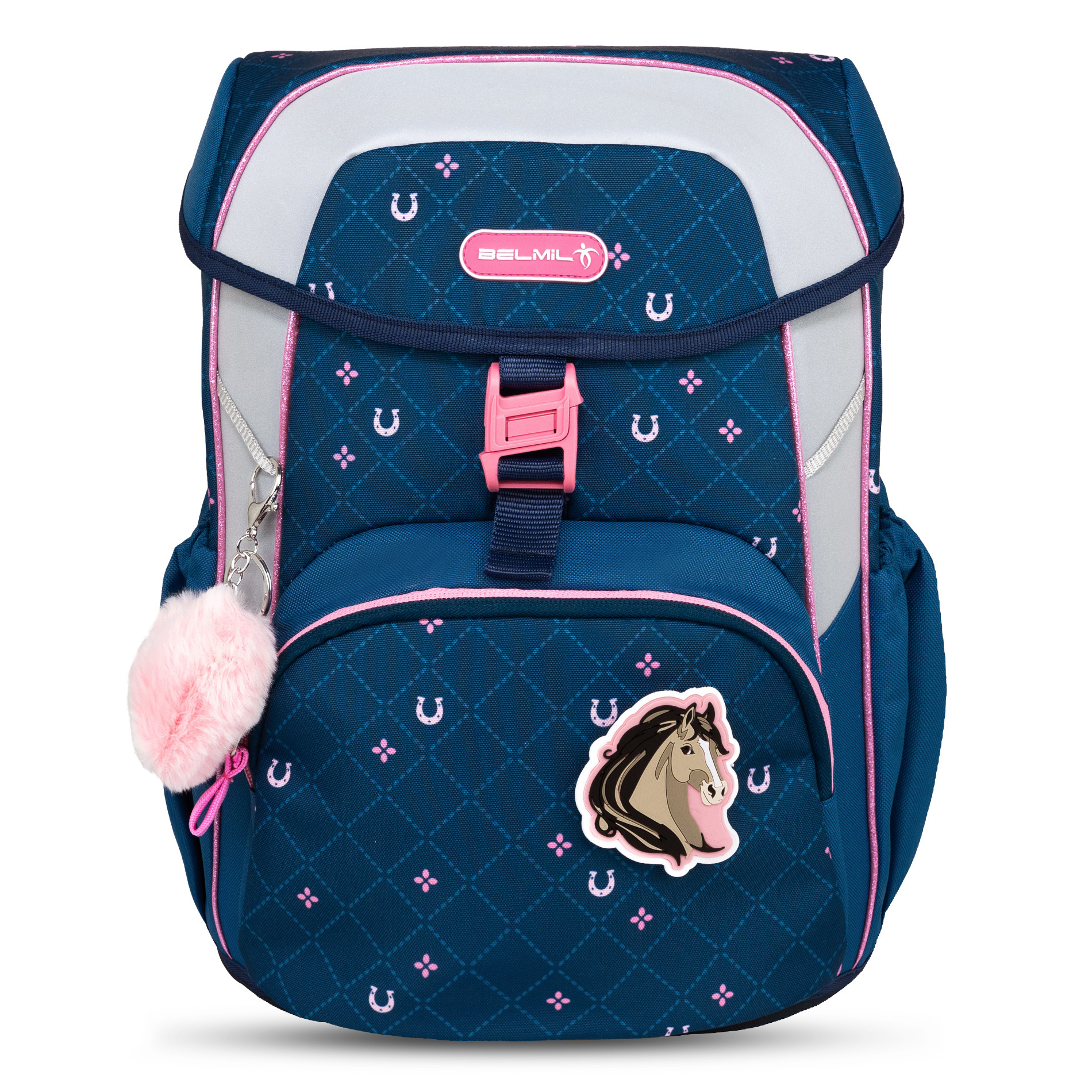Belmil Maxi ergonomisches Schulranzen-Set 5-teilig "Meet your Horses"