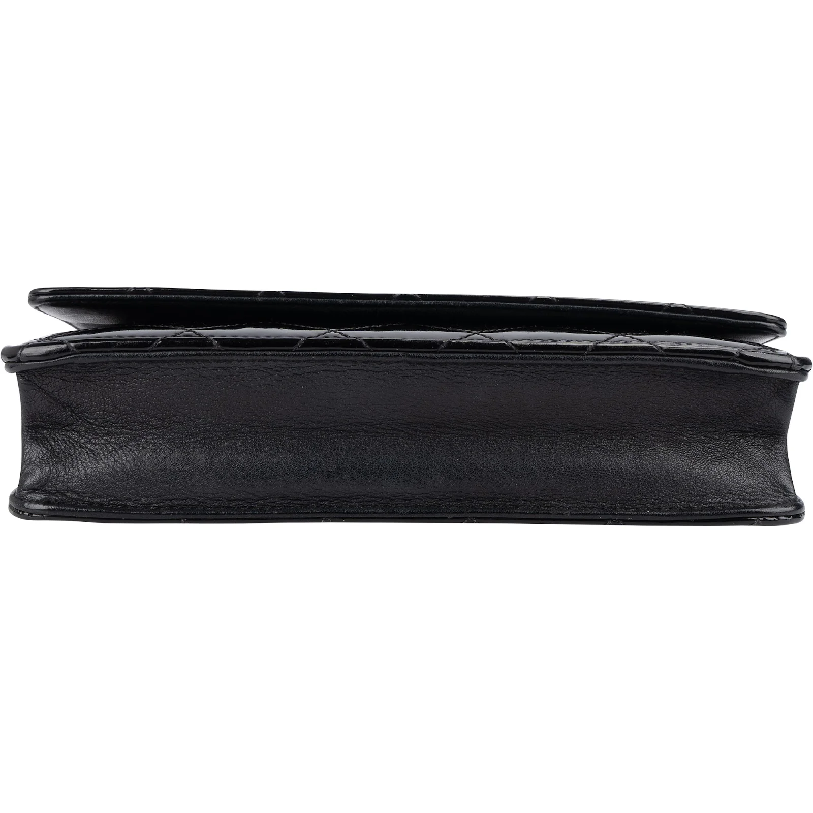 Chanel Quilted Patent Leather Wallet on Chain Crossbody Bag