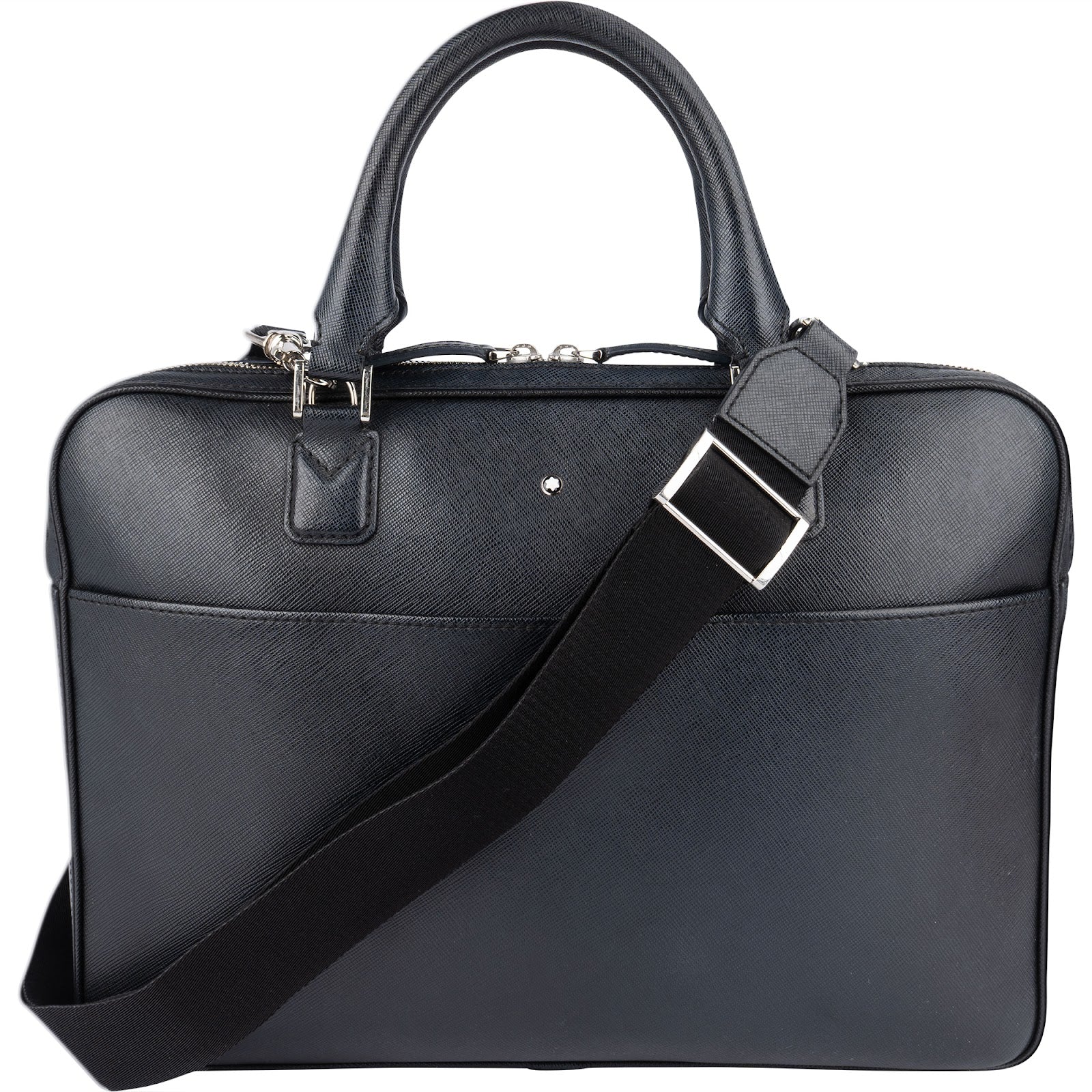 Montblanc Black Saffiano Leather Sartorial Aktentasche