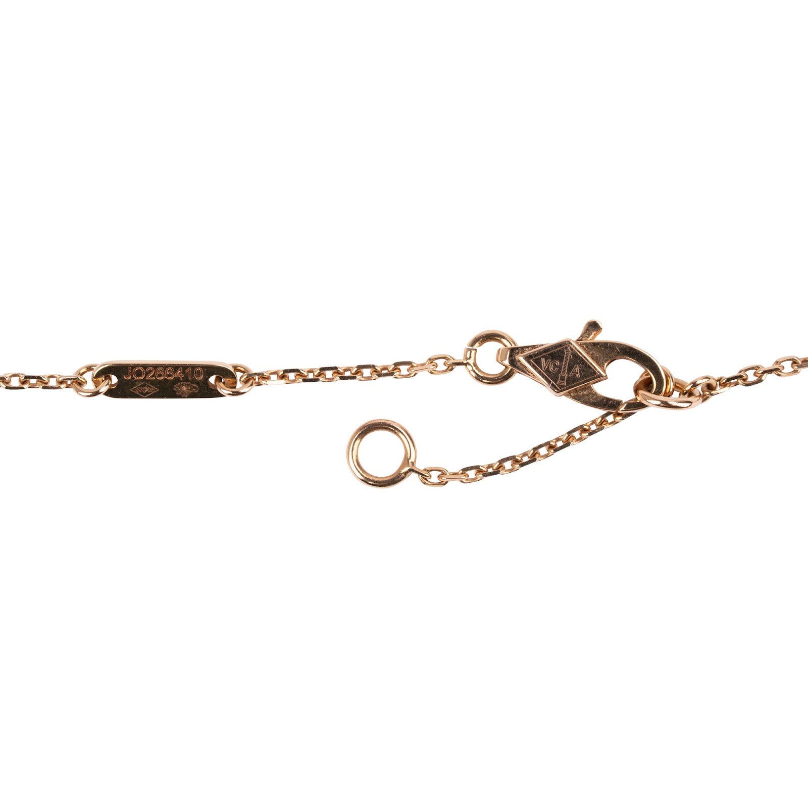 Van Cleef & Arpels – Mini Alhambra Halskette mit Karneol-Anhänger