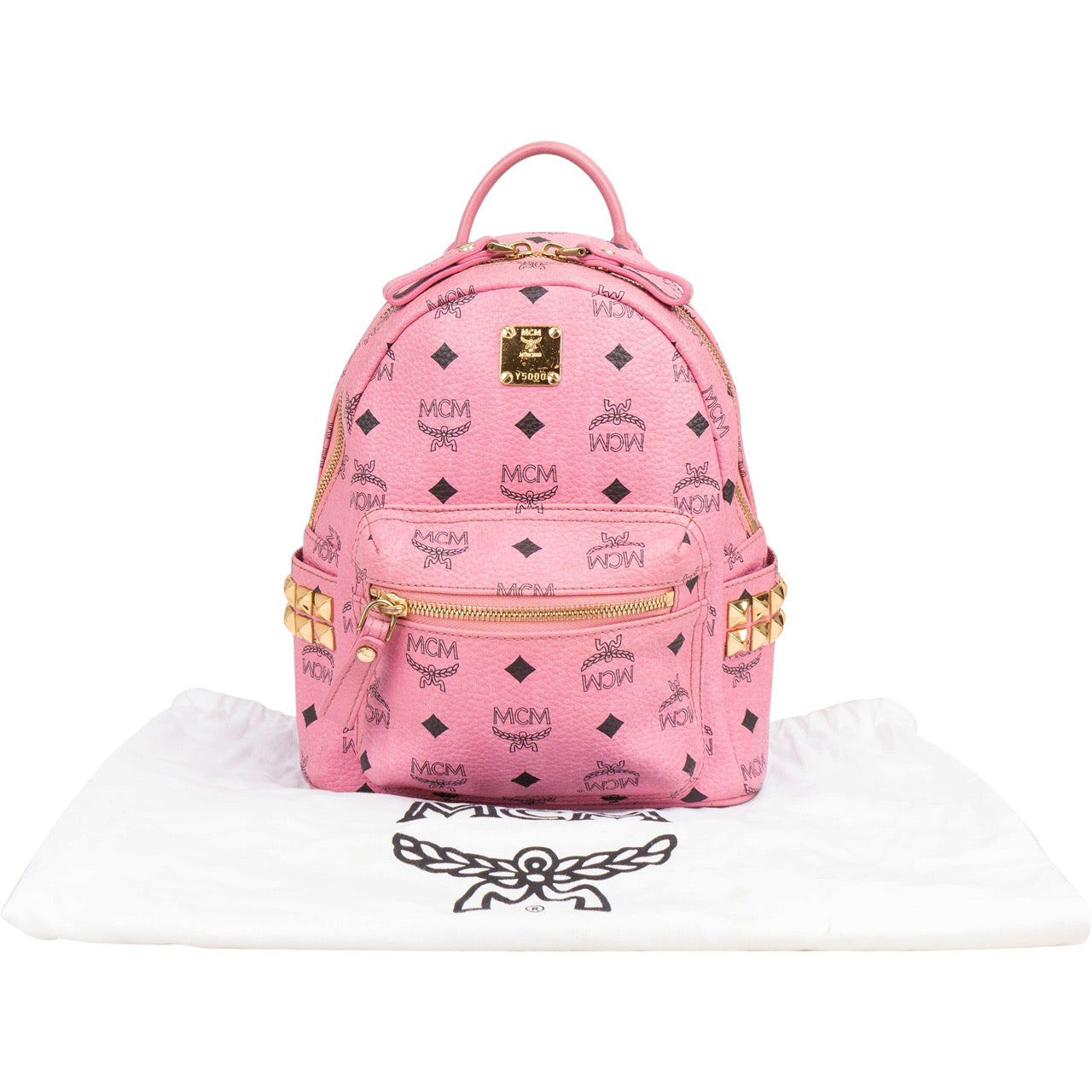 MCM Monogram Visetos Stark Side Studs Mini Backpack
