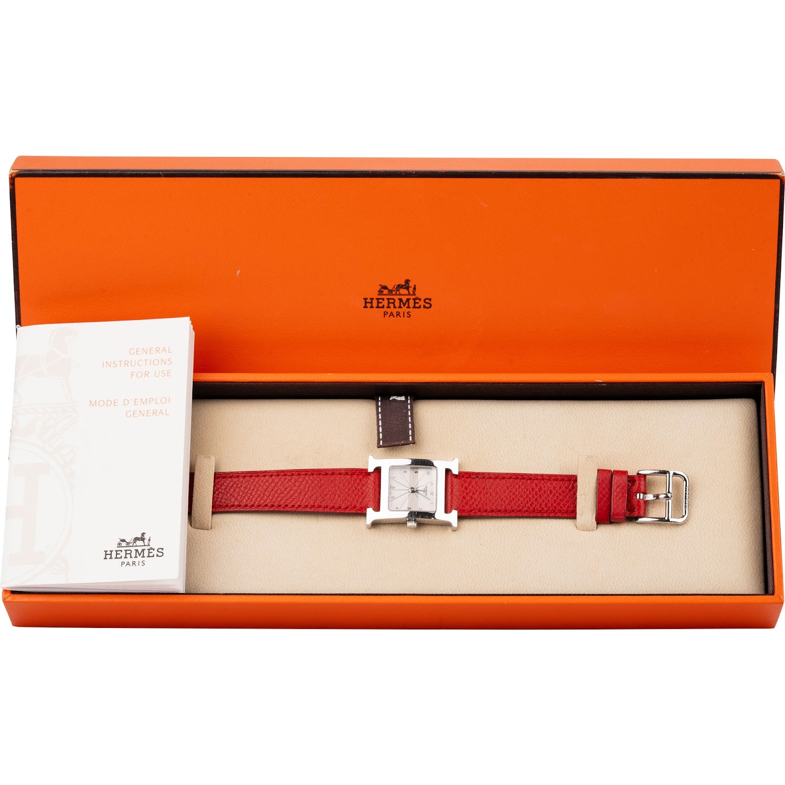 Hermès Silver Tone Heure H Women Watch HH1.210