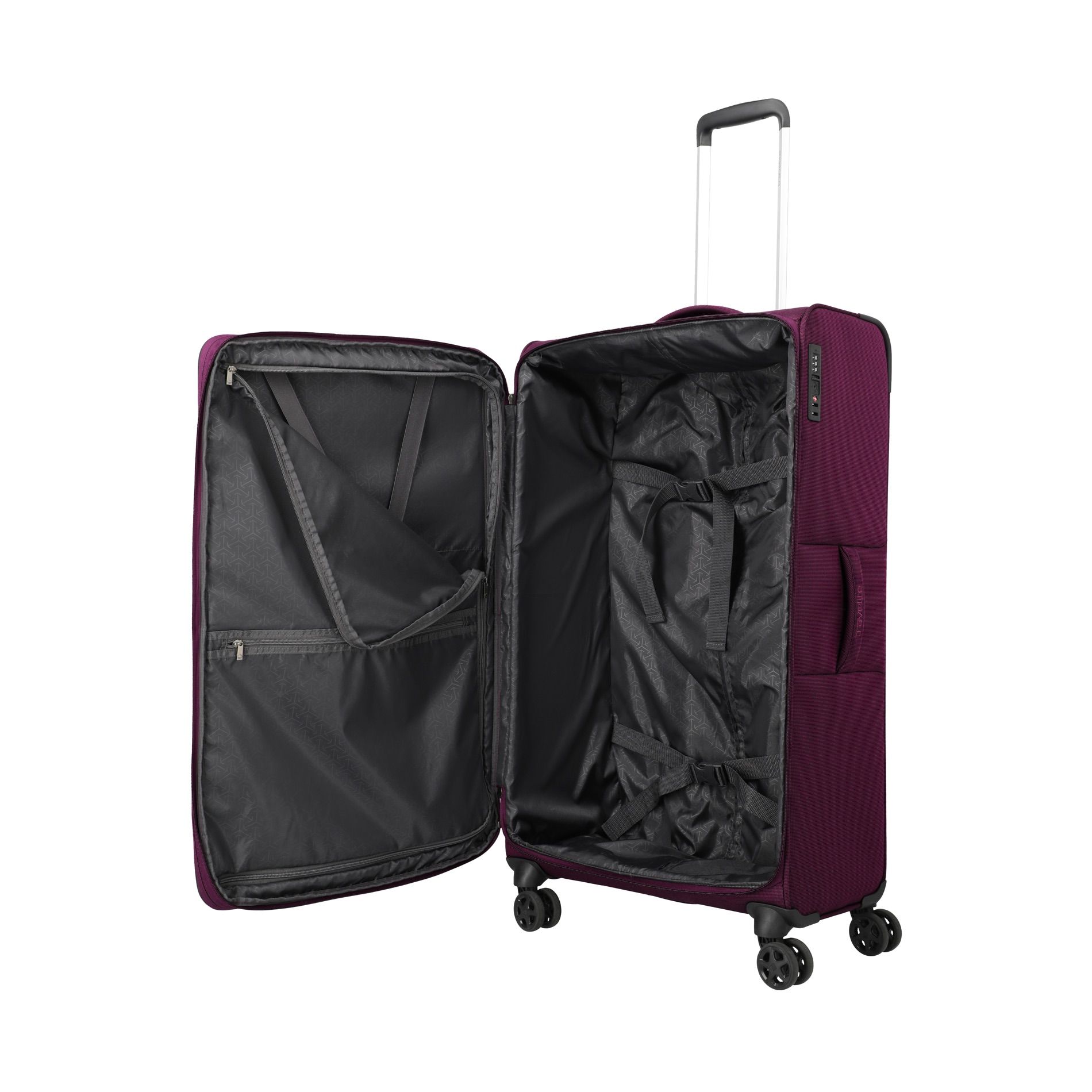 CUBIS Trolley L (83 cm) erweiterbar - Berry