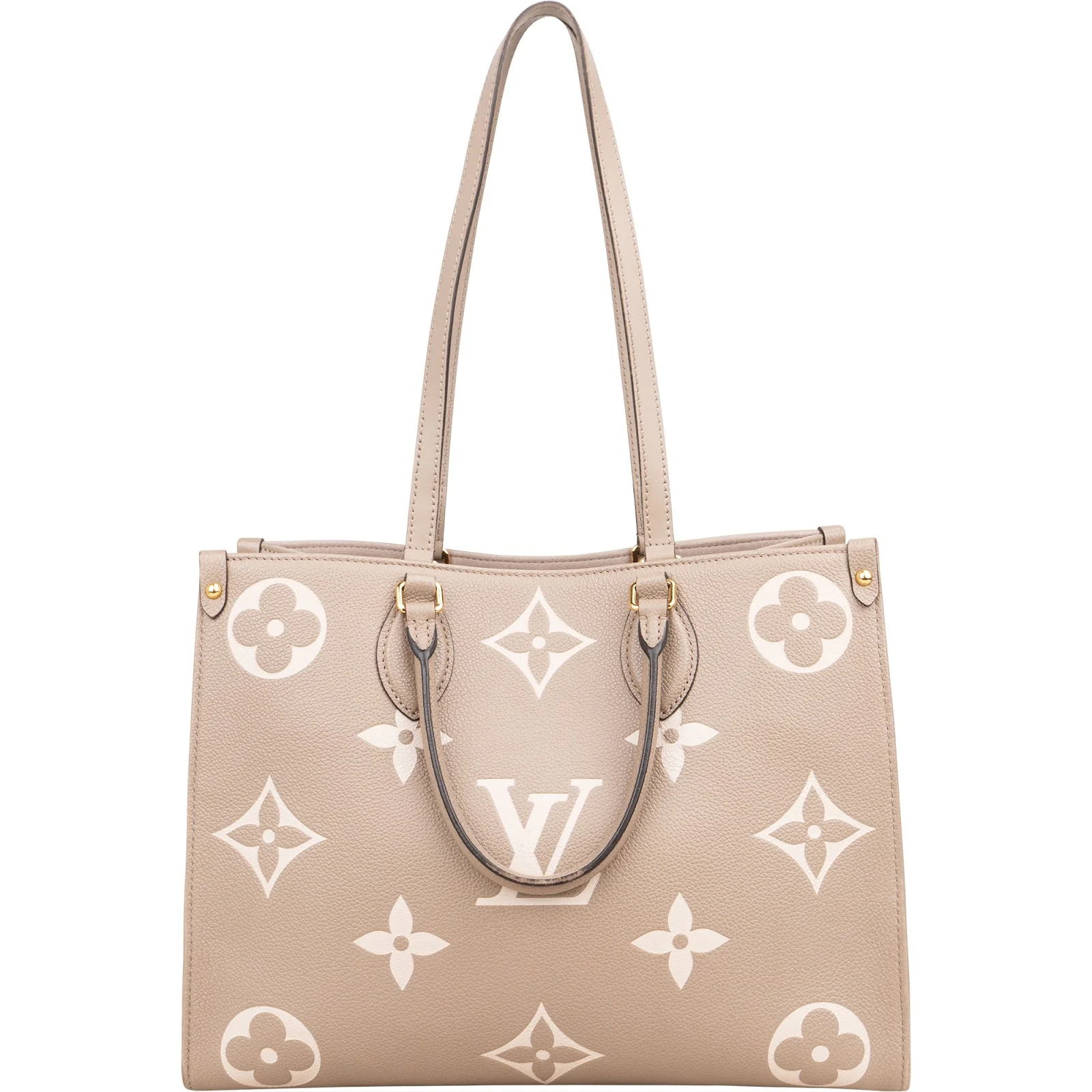 Louis Vuitton Leather Monogram Giant OnTheGo MM Handbag