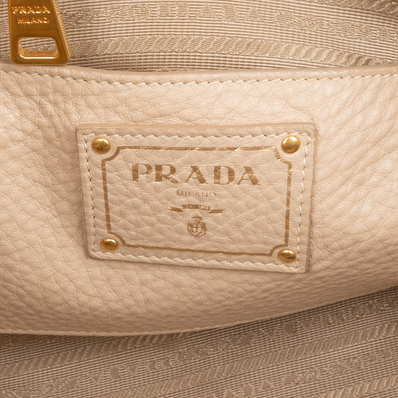 Prada Vitello Daino Leather Twin Pocket Luggage Shopper