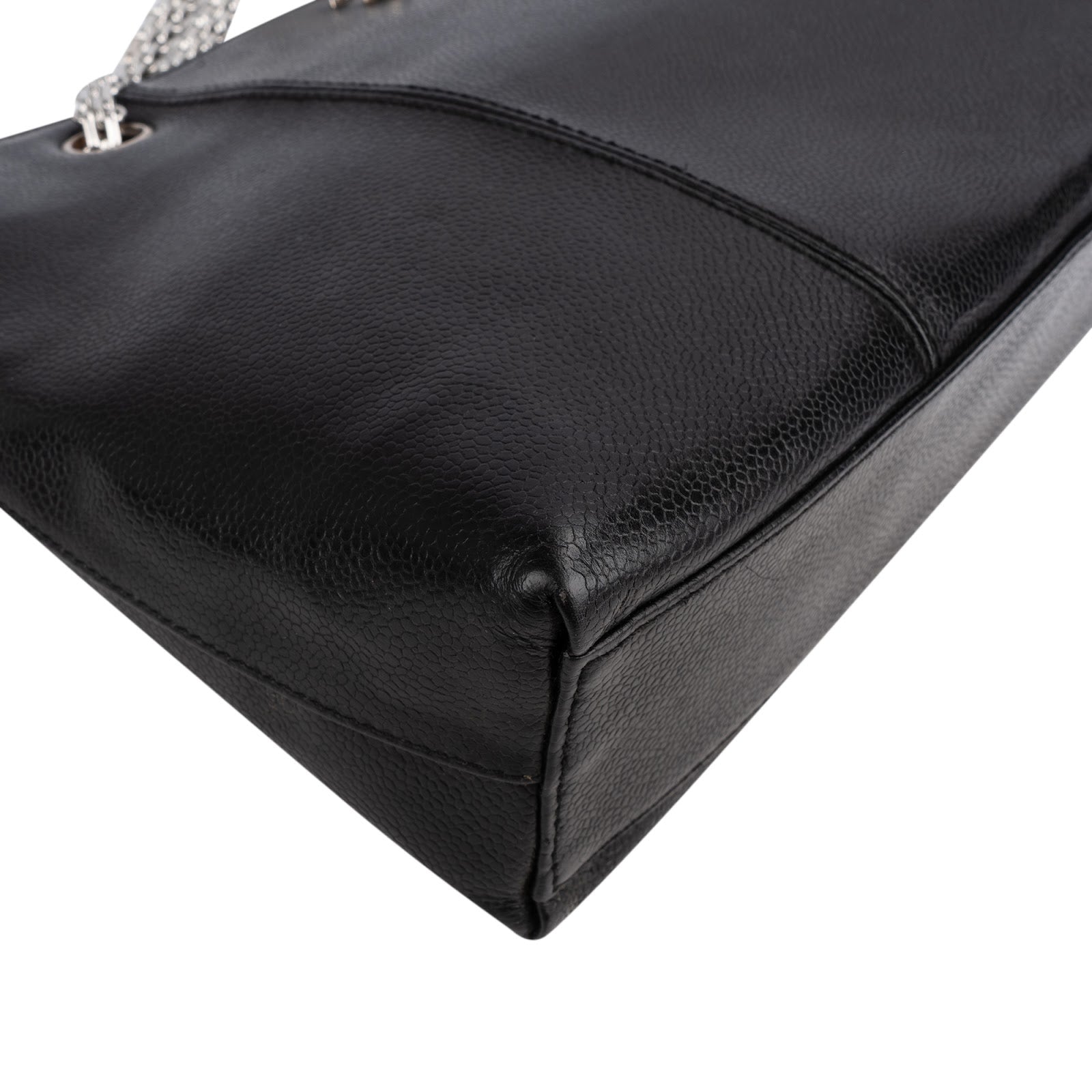 Chanel Caviar Leather Bijoux Chain Tote Shoulder Bag