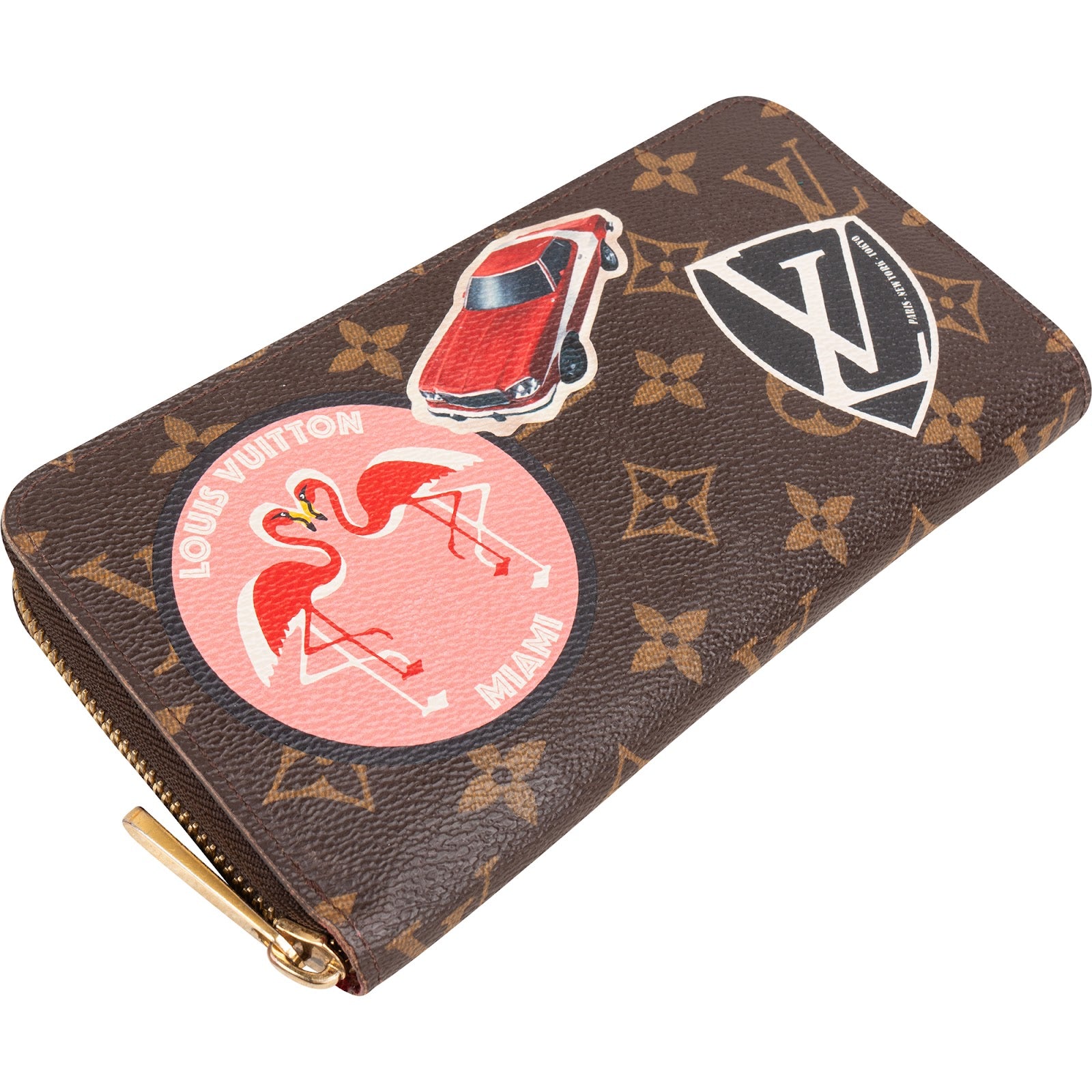 Louis Vuitton Monogram Canvas Illustre World Tour Race Zippy Wallet