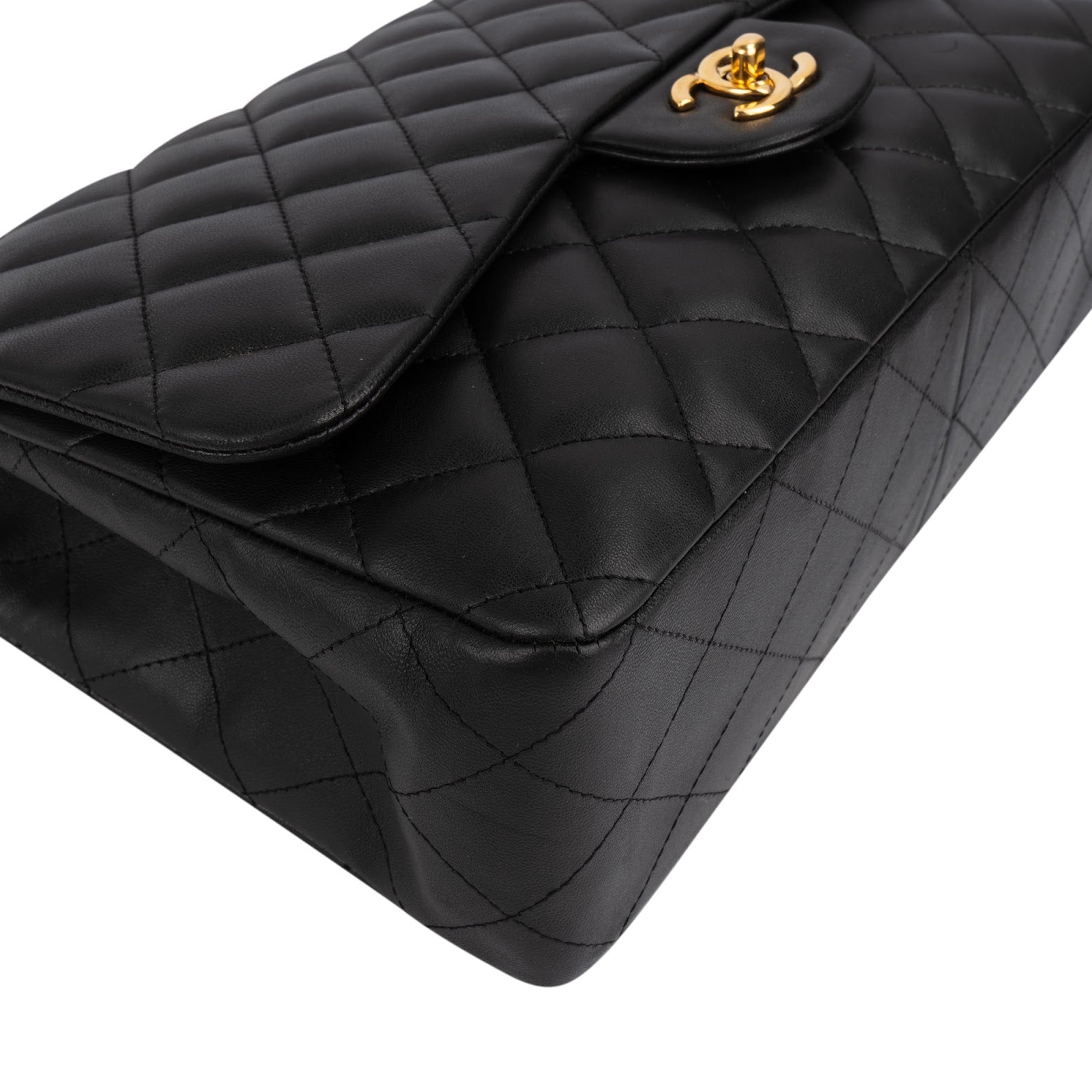 Chanel Quilted Lambskin Jumbo Single Flap Shoulder Bag