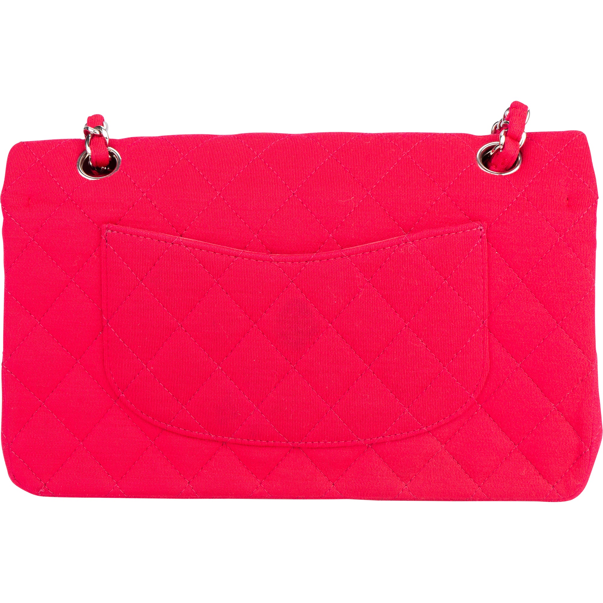 Chanel Quilted Cotton Medium Double Flap Crossbody Bag