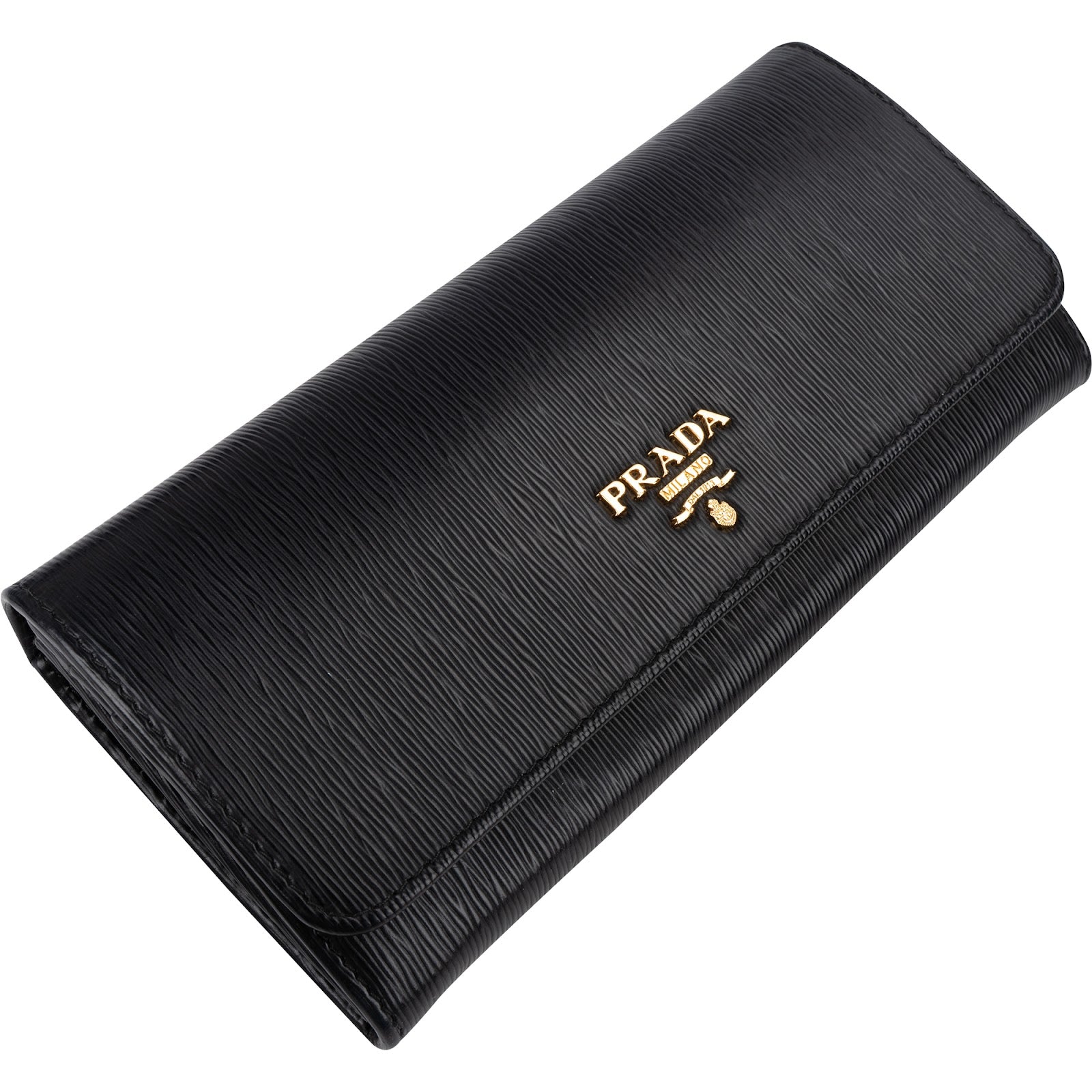 Prada Vitello Move Leather Continental Wallet