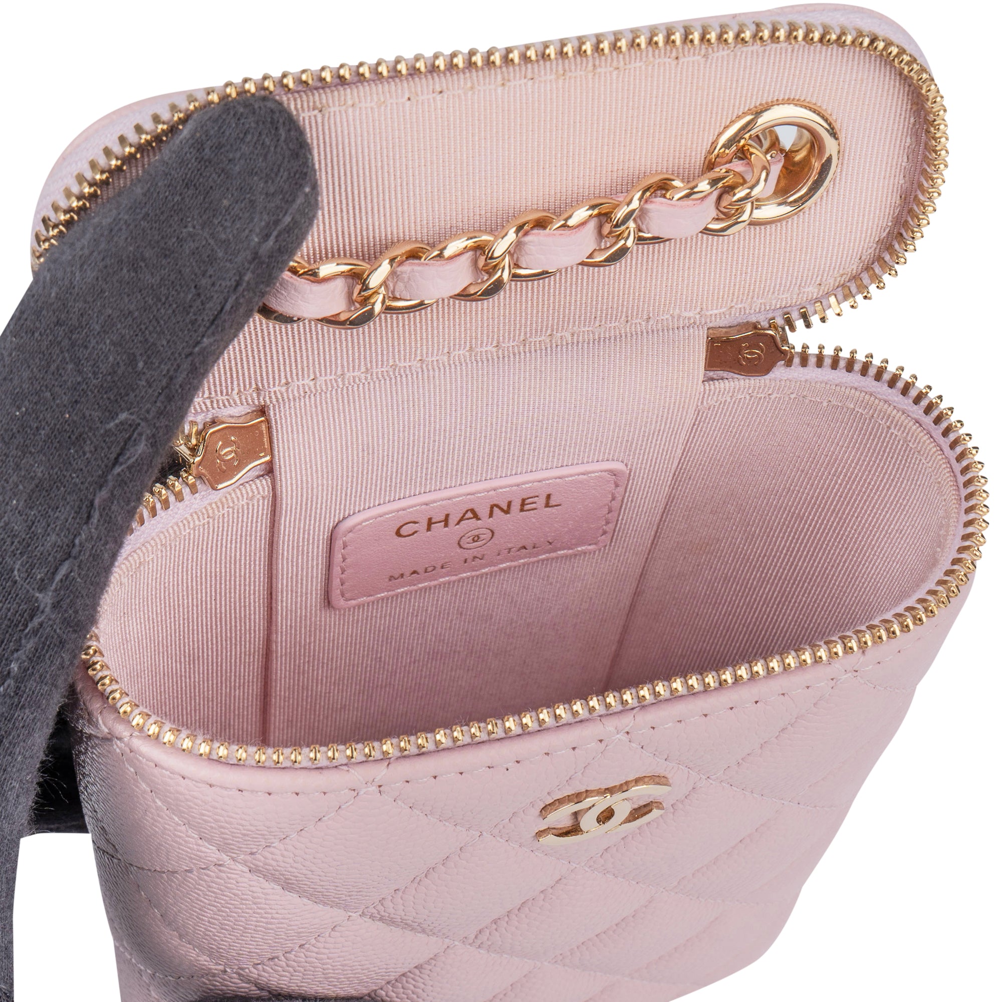 Chanel Lilac Caviar Leather Mini Vertical Vanity Bag