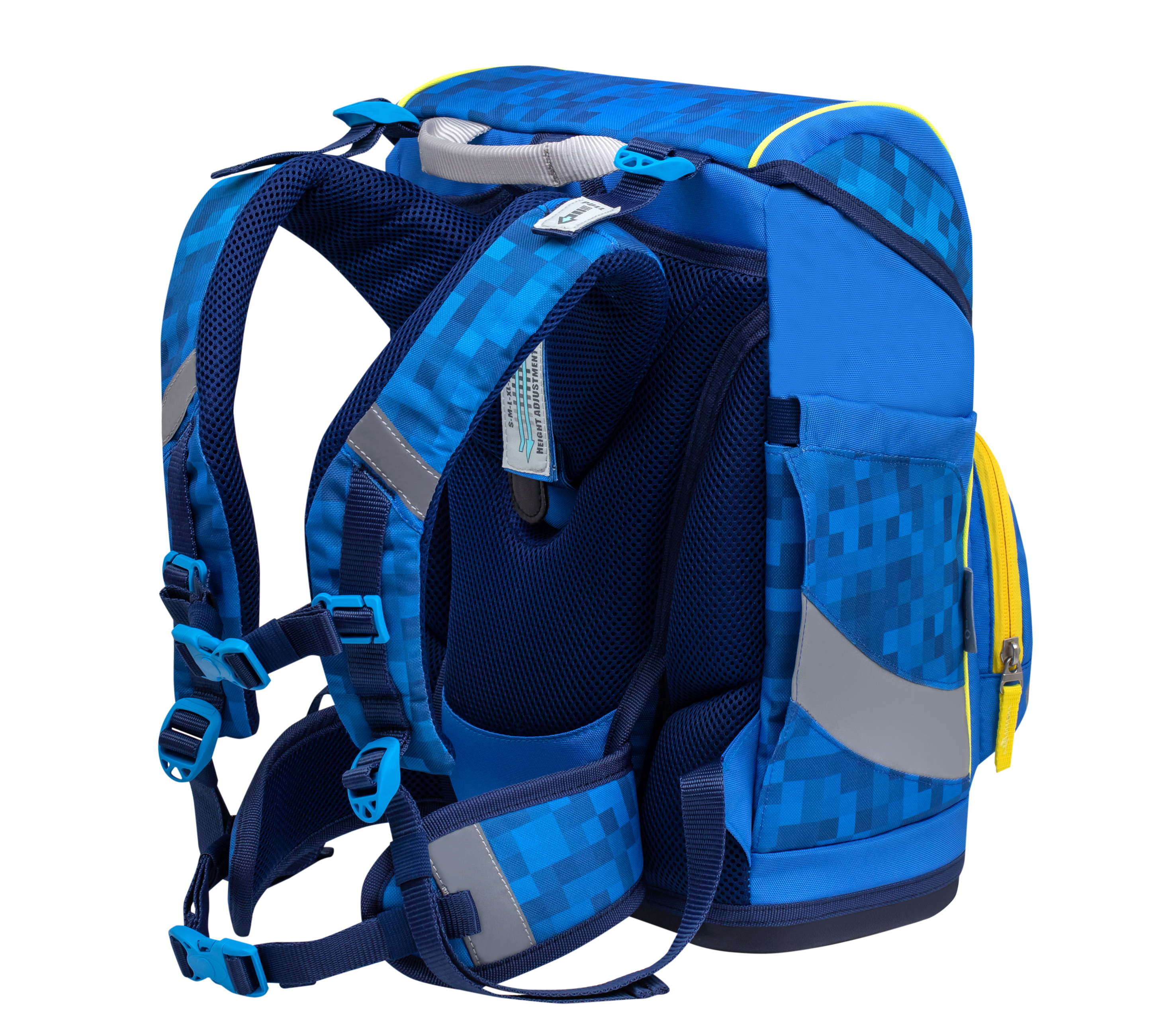 Smarty Schulranzen Set 5-teilig mit 6 Patches - Funky Blue