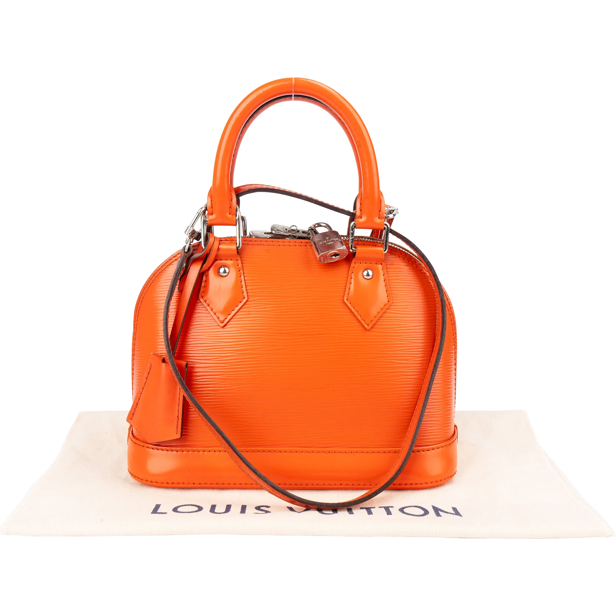 Louis Vuitton Orange Epi Leather Alma BB Handbag