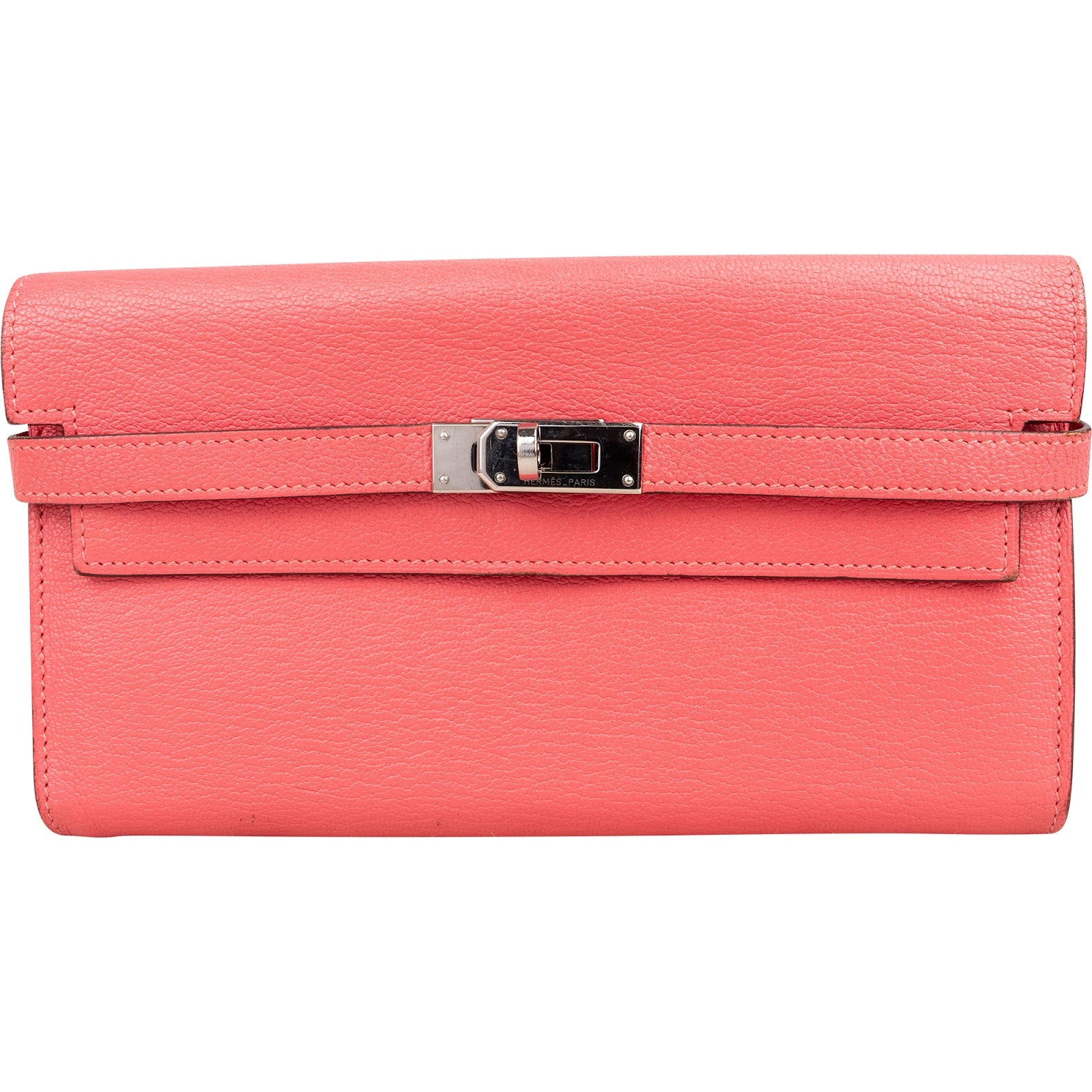 Hermès Bubble Gum Mysore Leather Kelly Wallet