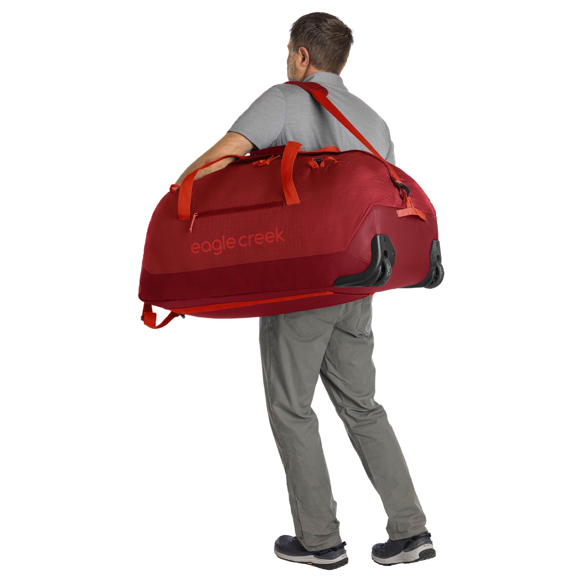 No Matter What Rolling Duffel 120L - cranberry red