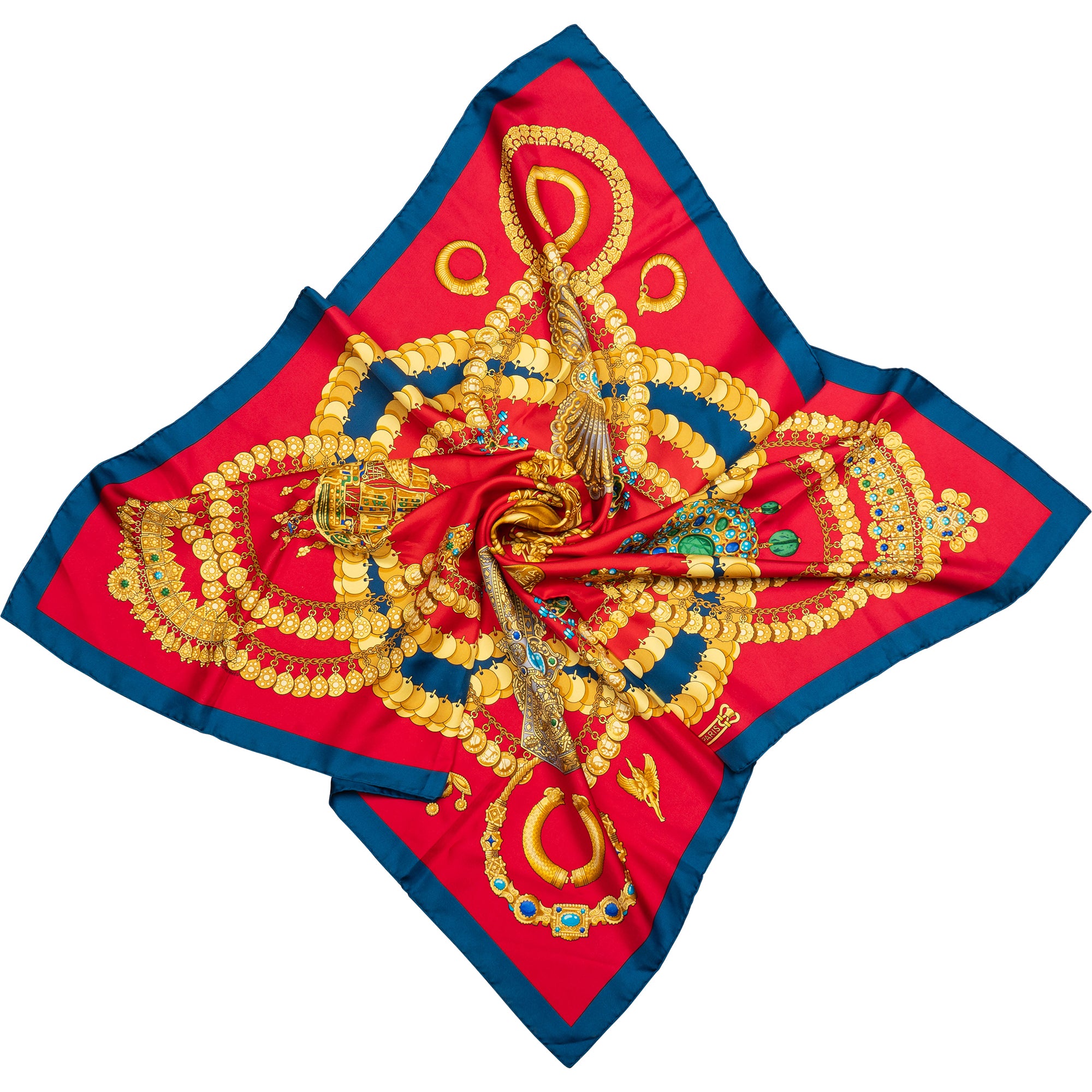 Hermès Classic "Kosmima" Silk Carre 90 Scarf Tuch