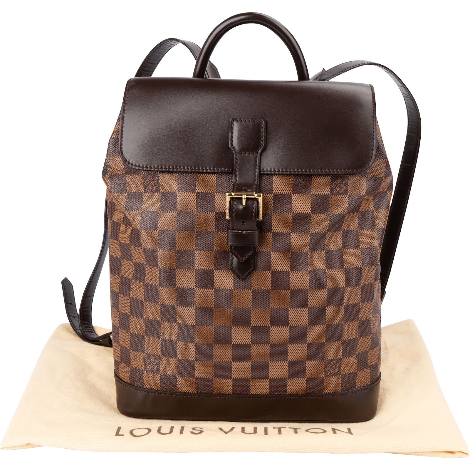 Louis Vuitton Monogram Damier Ebene Canvas Soho Centenaire Backpack