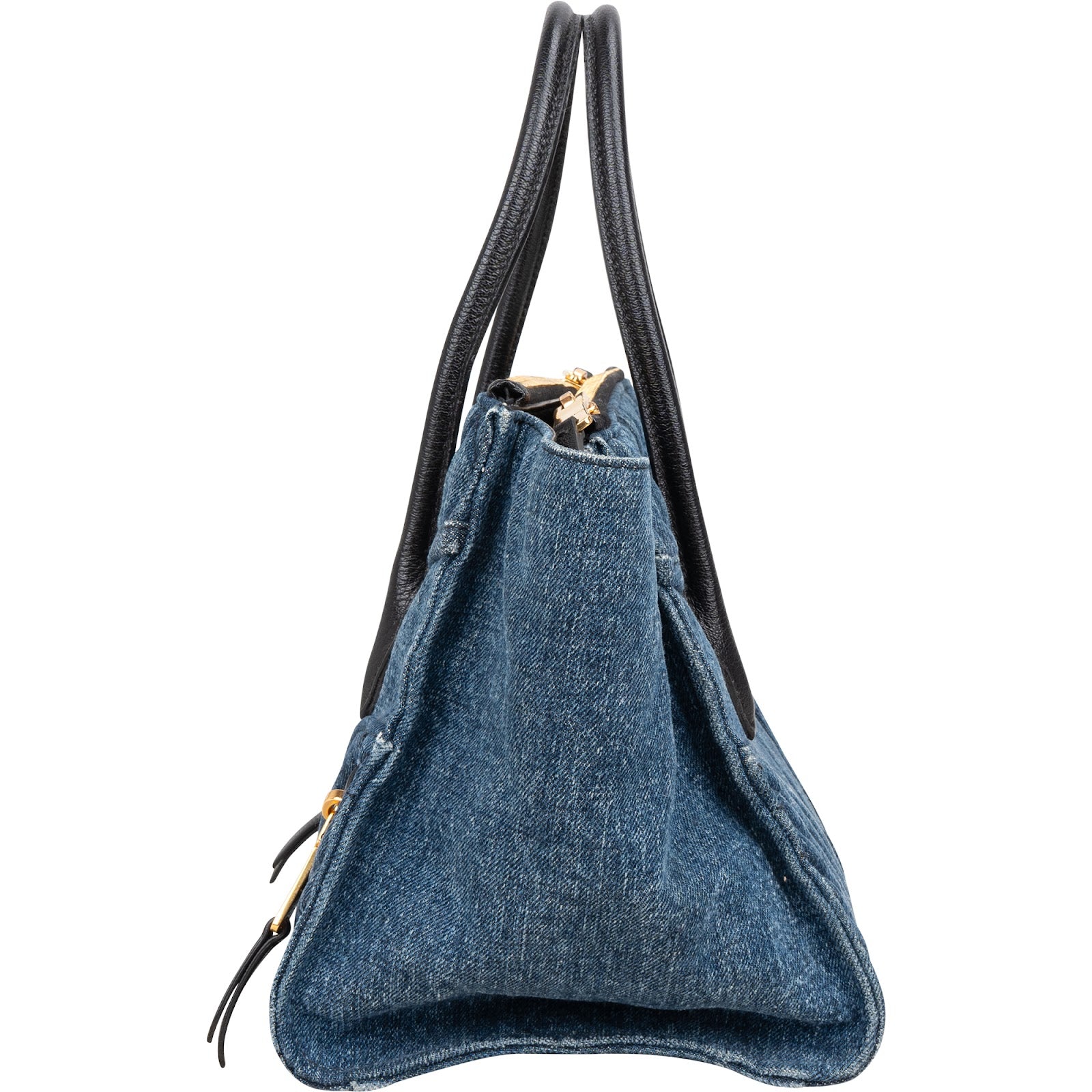 Miu Miu Denim Biker Tote Handbag