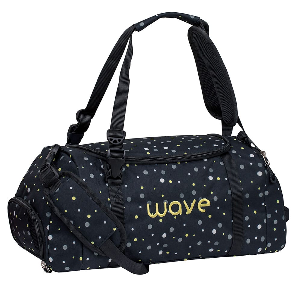 Infinity Rucksack Set 3-teilig - Black and Yellow Dots