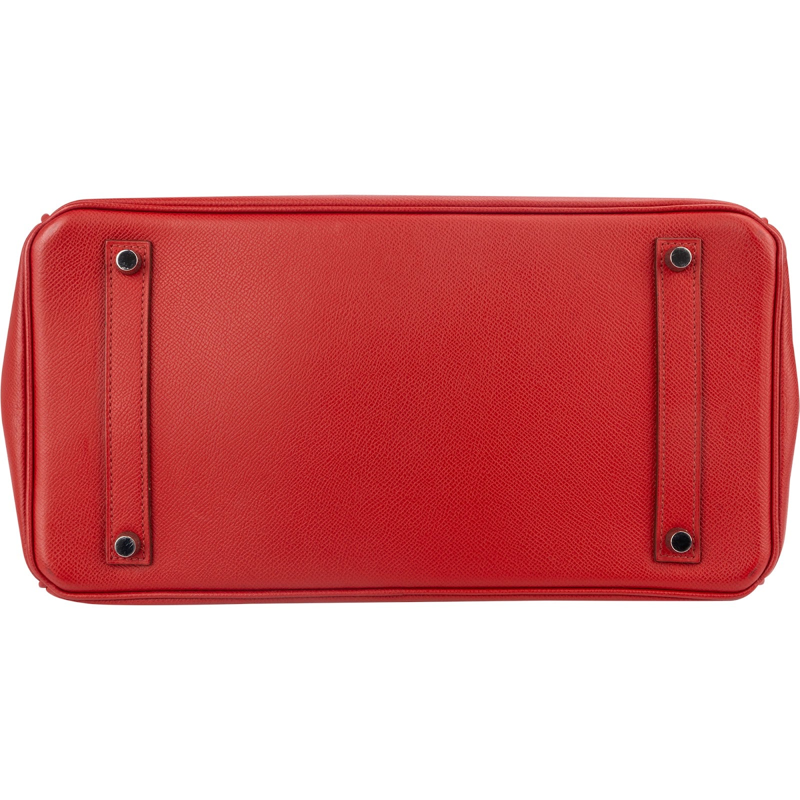 Hermès Rouge Epsom Leather Palladium Birkin 35 Handbag