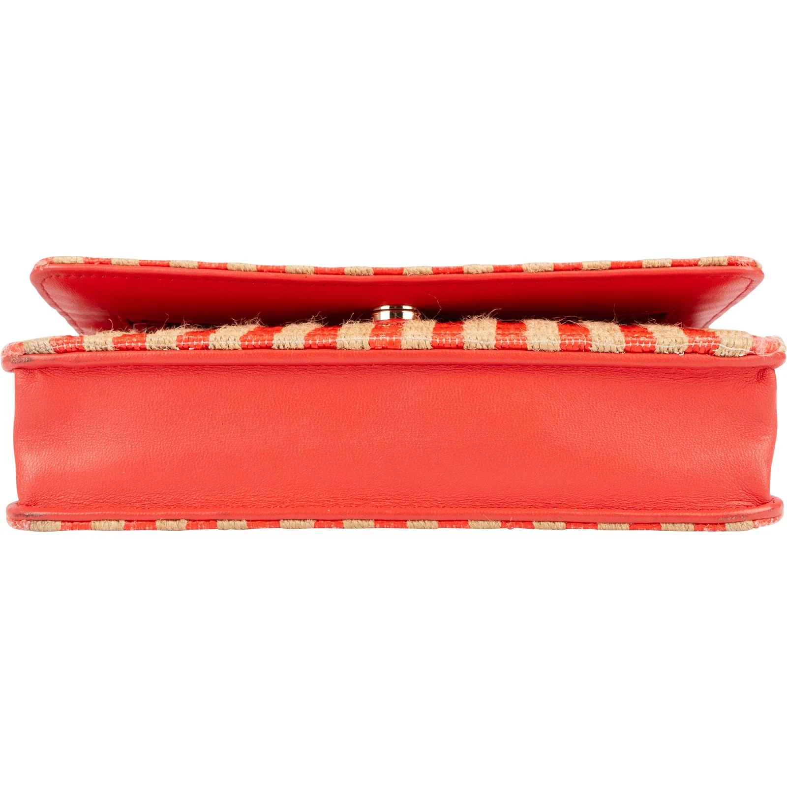 Chanel Raffia Gingham Wallet On Chain Crossbody Bag