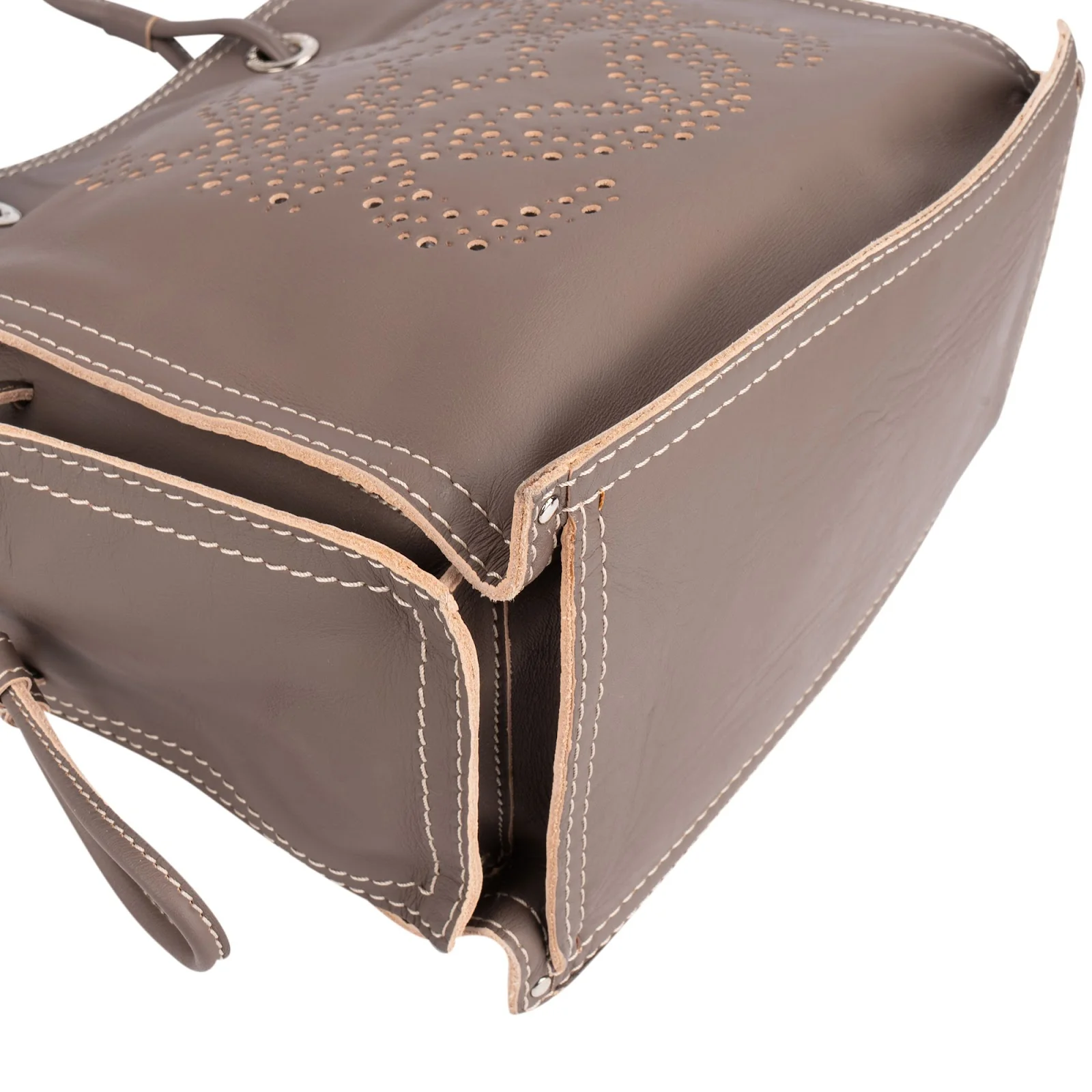 Loewe Leather Anagram Perforated Amazona Shopper Tote Handbag