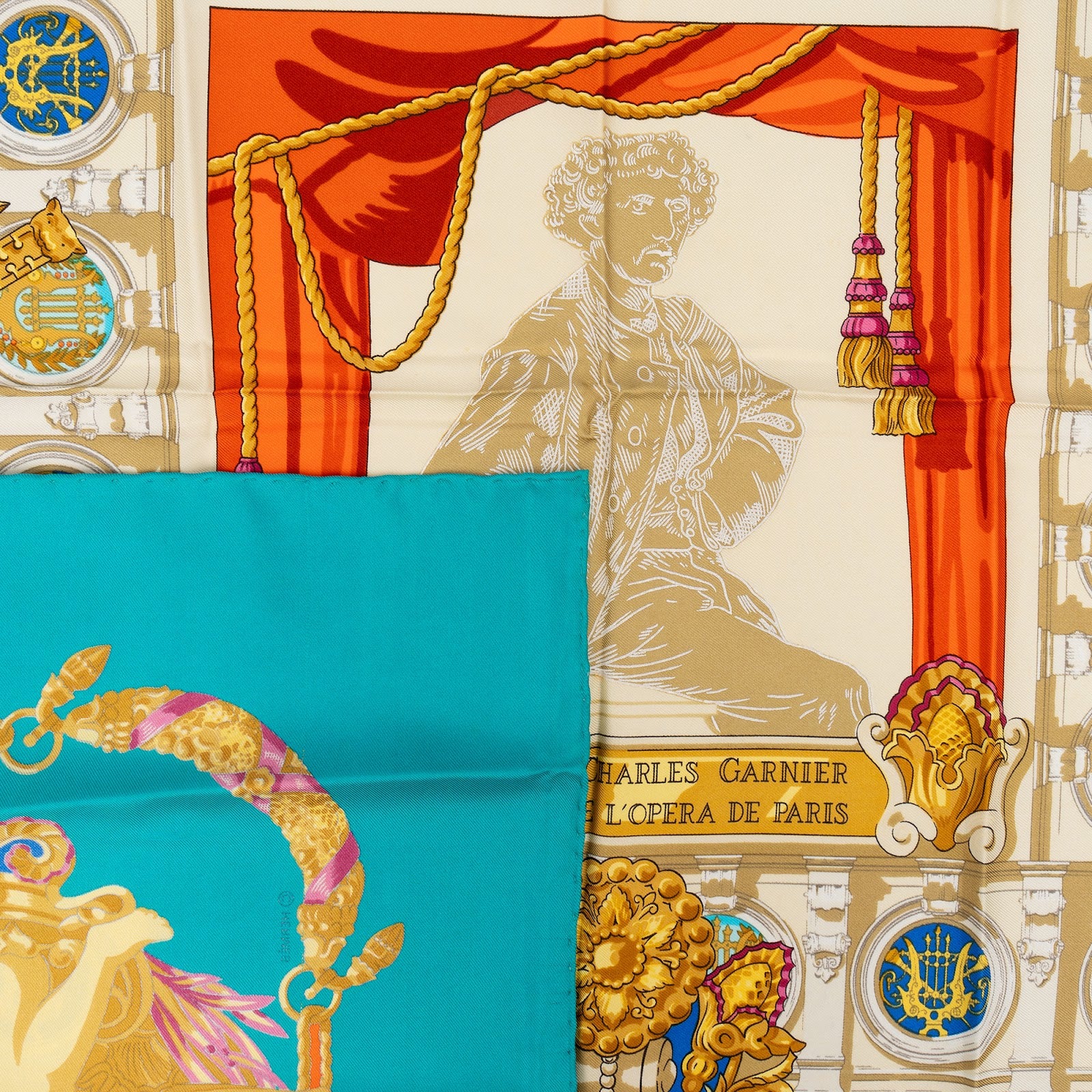 Hermès Hommage a Charles Garnier Silk Carre 90 Tuch