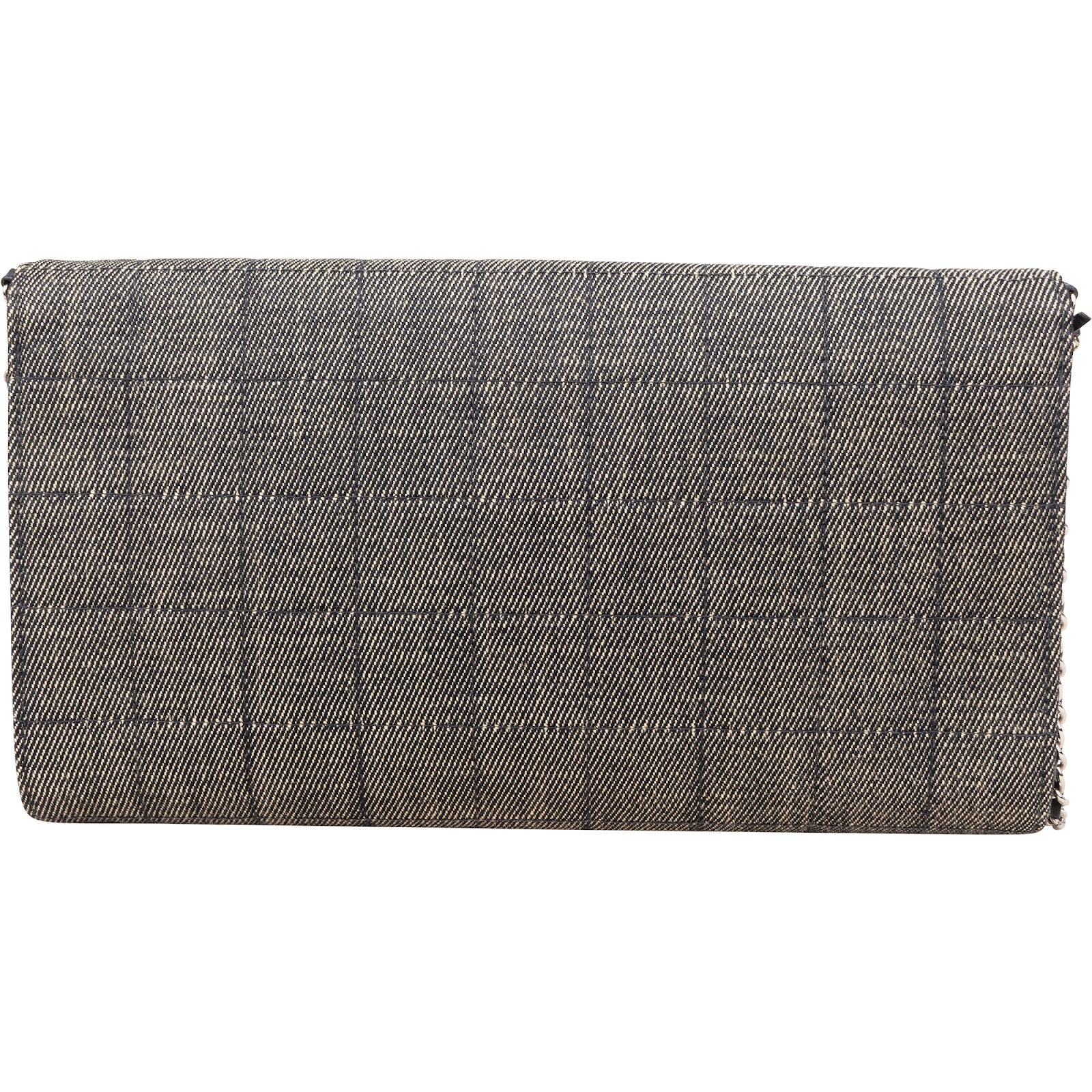 Sac à bandoulière Chanel en denim « Chocolate Bar » à rabat unique