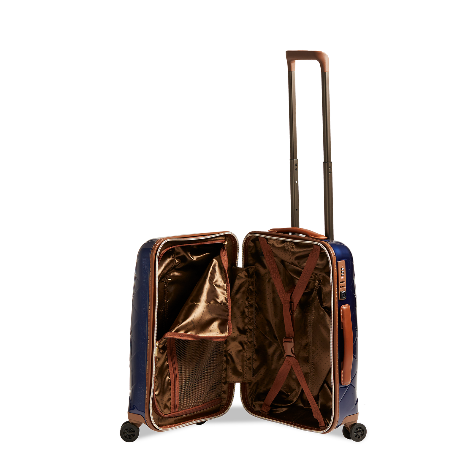 Handgepäcktrolley mit 4 Rollen 55cm Leather & More S 35 Liter - Blue