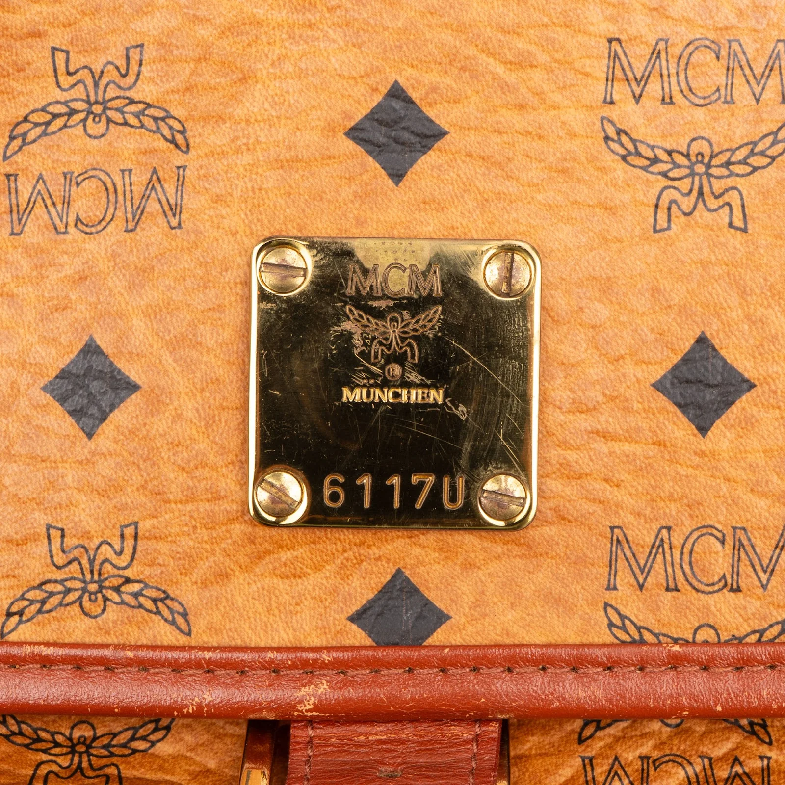 MCM Monogram Visetos Buckle Flap Crossbody Bag