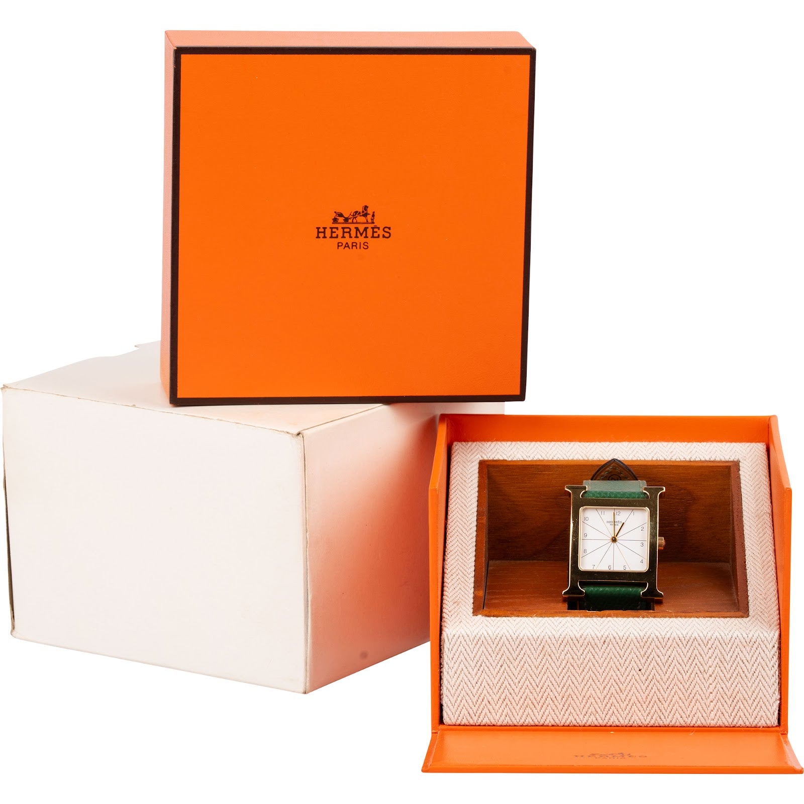 Hermès Gold Tone Heure H RS1.501 Women Watch