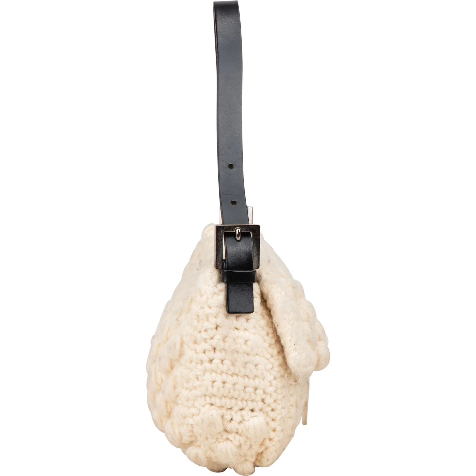 Fendi Wool Knit Baguette Shoulder Bag