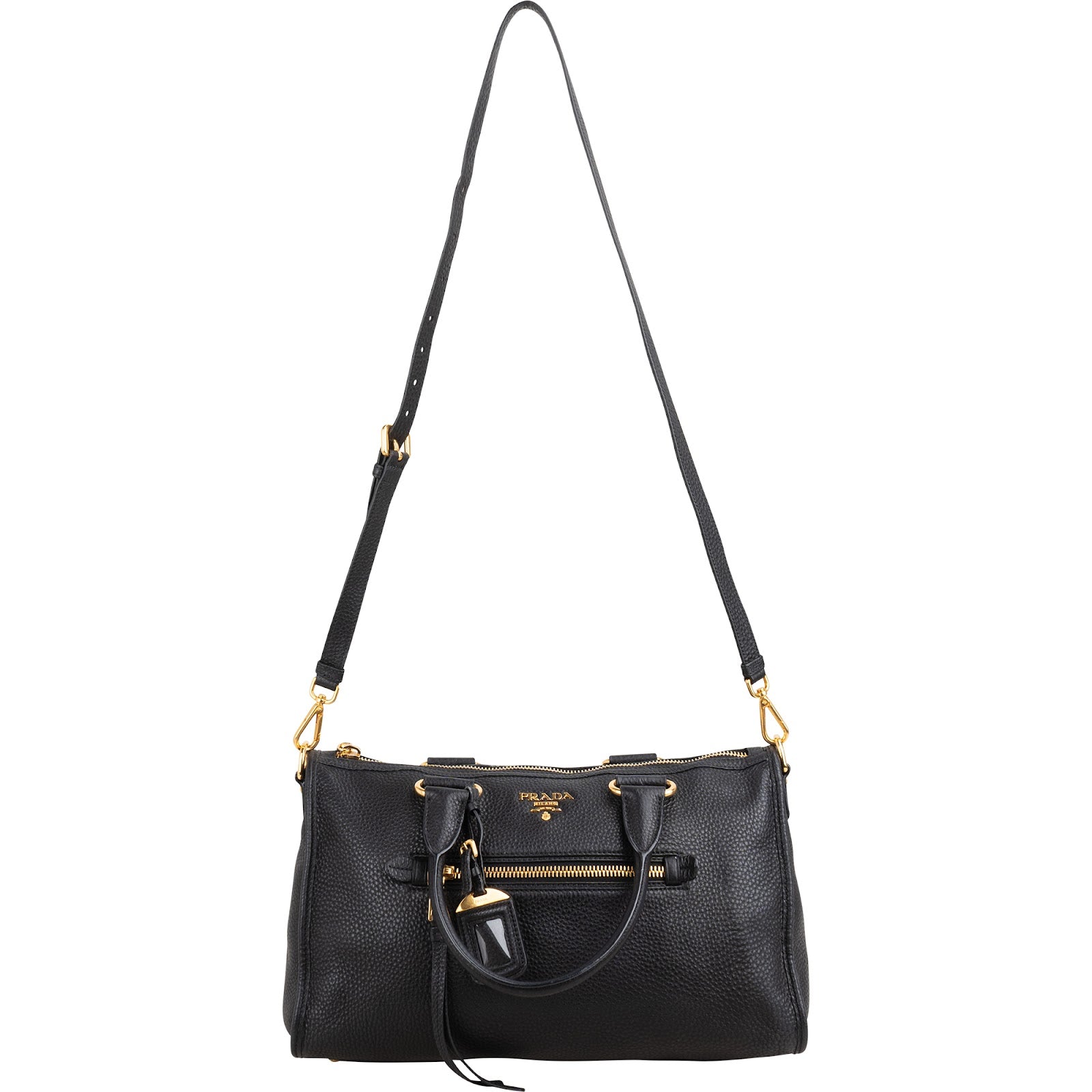 Prada - Vitello Daino leren City-handtas
