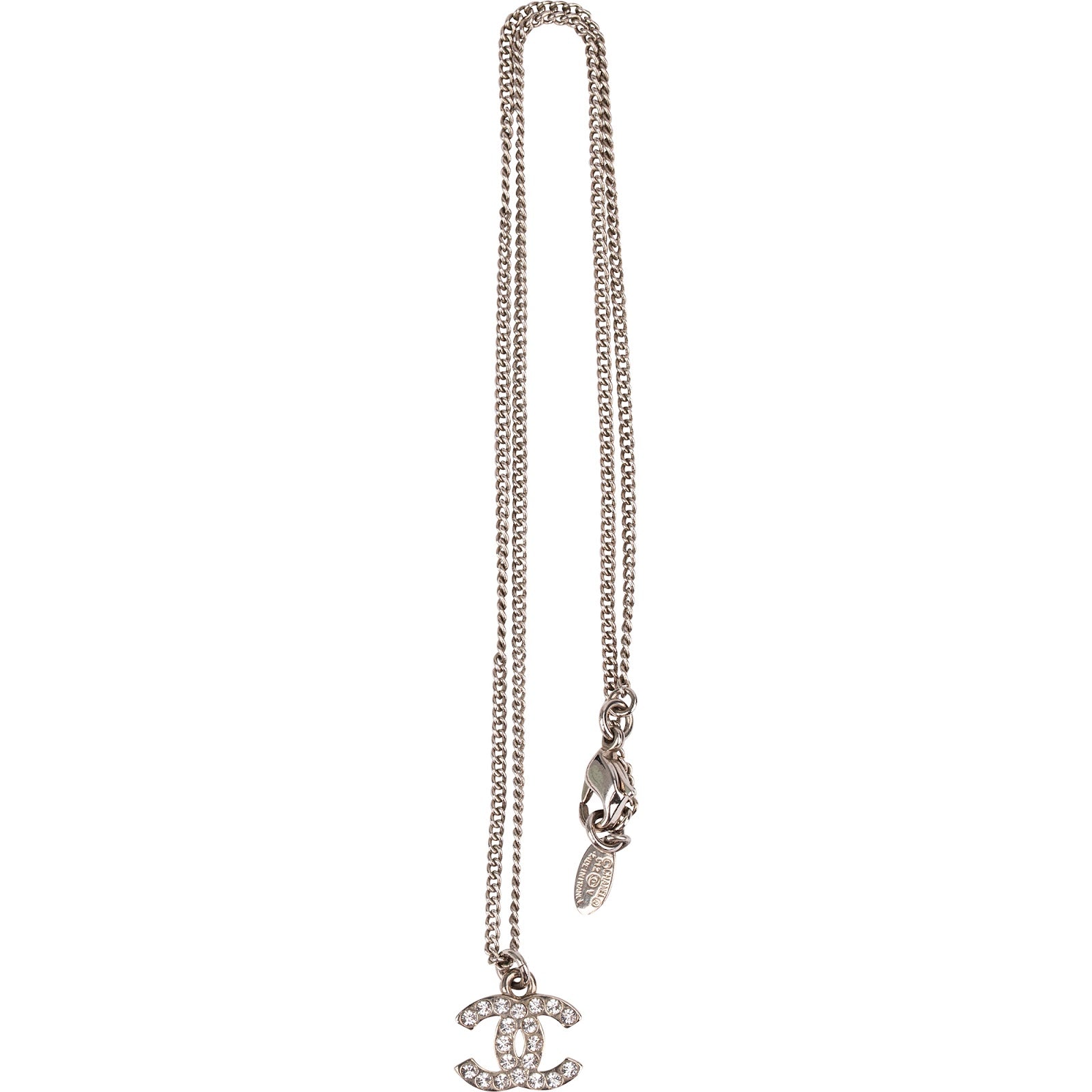 Chanel - Crystal CC Emblem Necklace