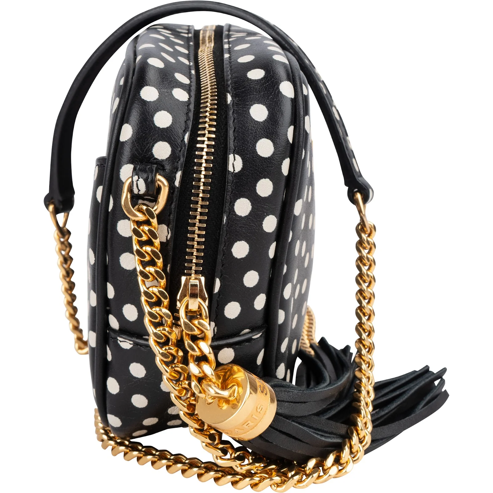 Saint Laurent Polka Dot Leather Lou Camera Crossbody Bag